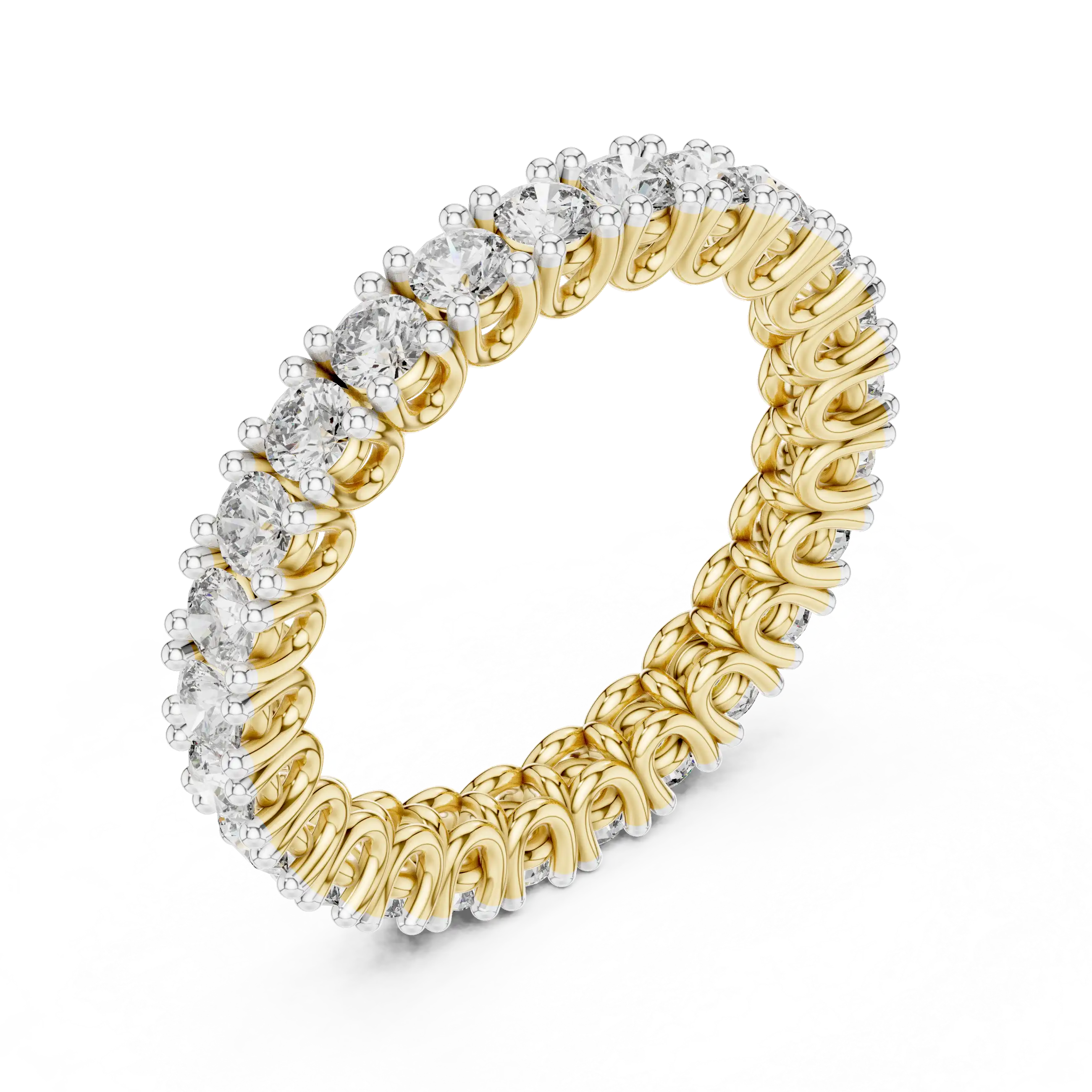 Round Lab Grown Diamond Eternity Ring | Tanvi