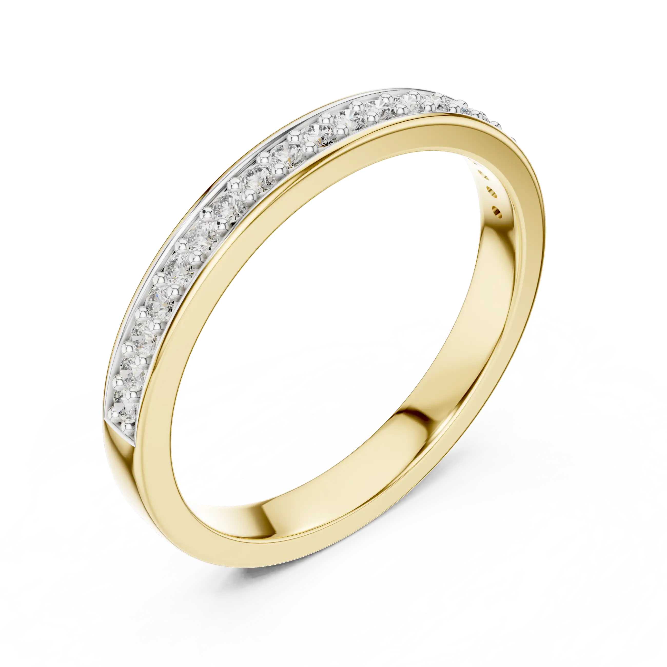 Lab Grown Diamond Wedding Band - 4 Prong Channel Style | Zoe