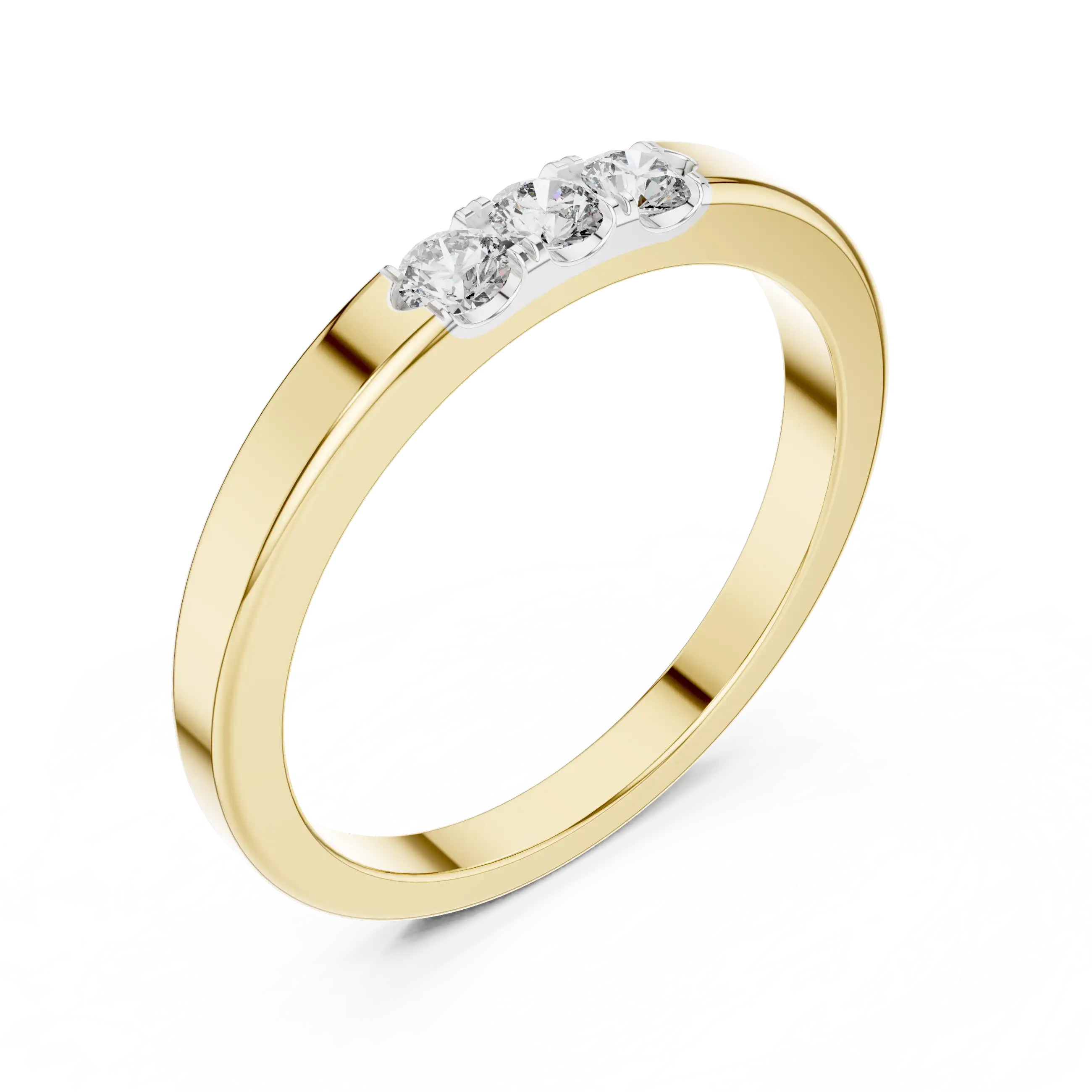 Triple-Stone Stackable Diamond Band | Aurea