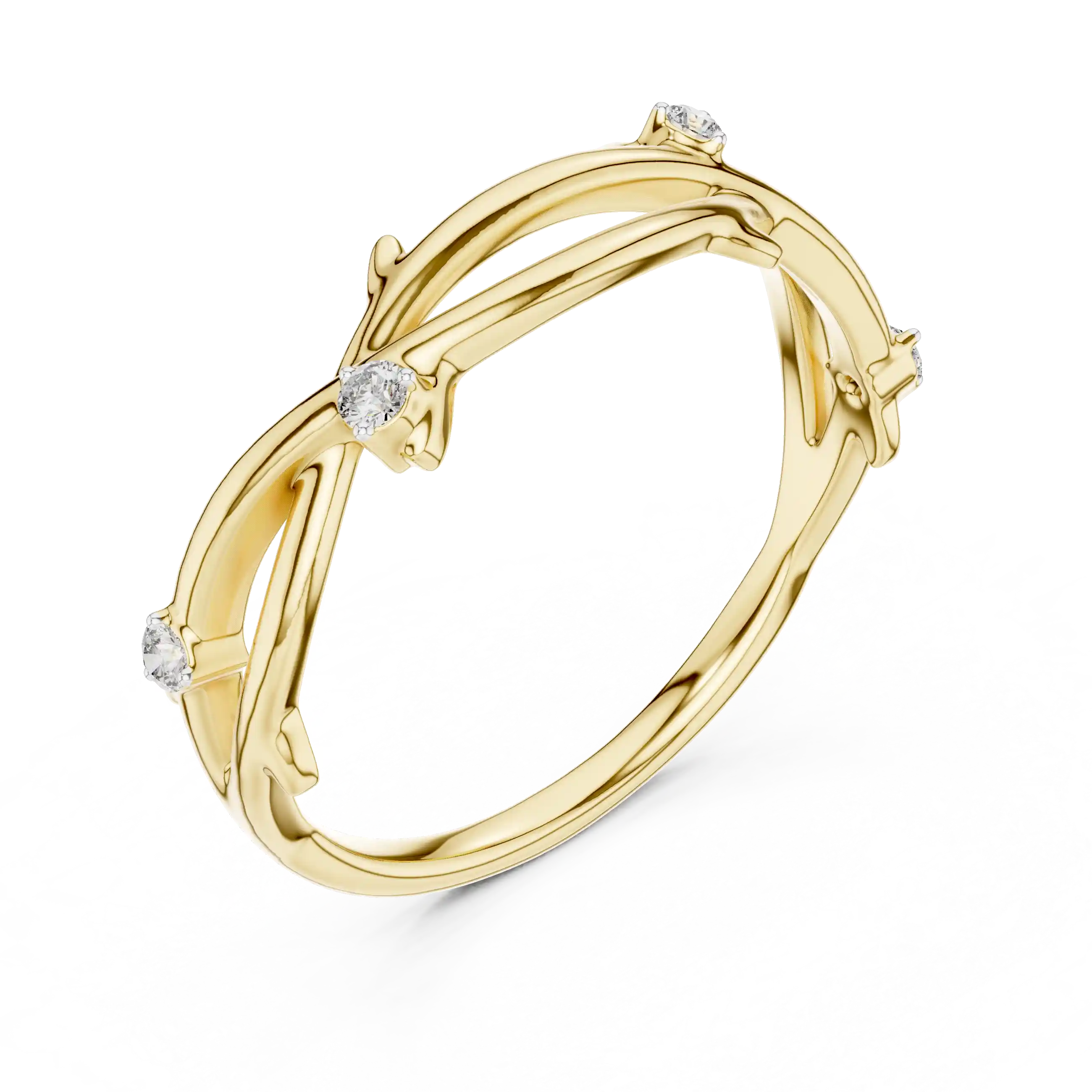 Nature-Inspired Diamond Vine Band | Seren
