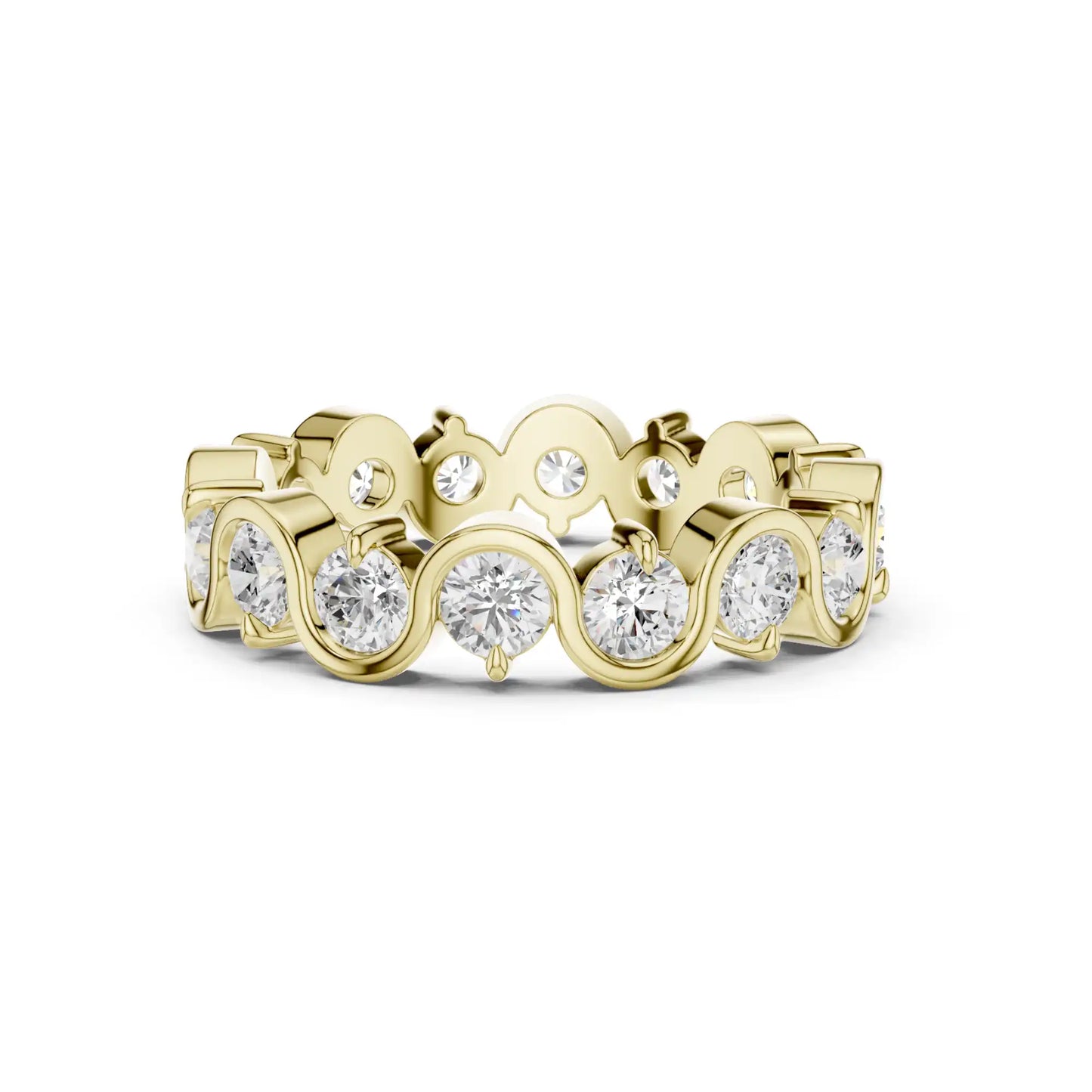 Scalloped Full Diamond Eternity Band | Elaris