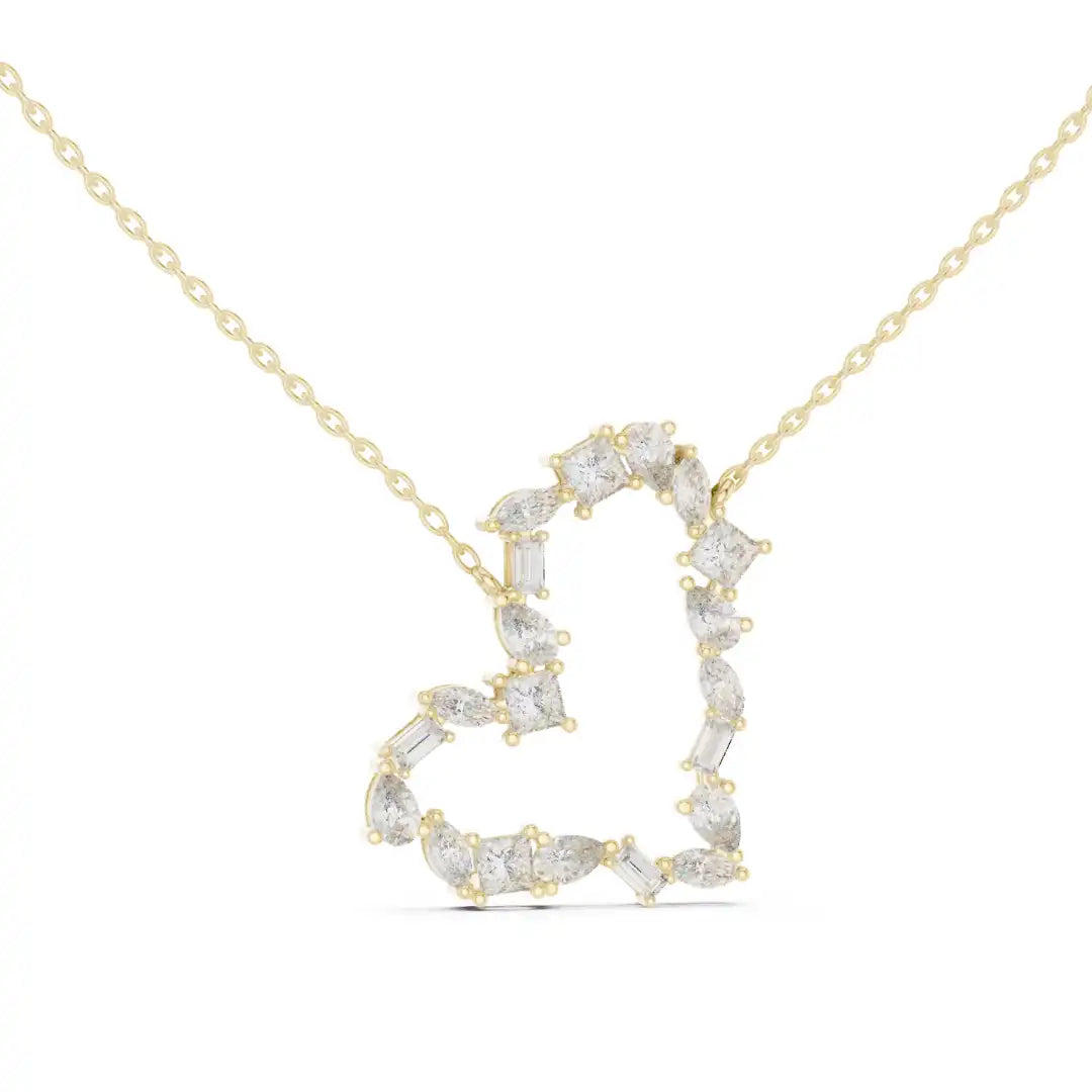 Multi Shape Diamond Necklace For Women