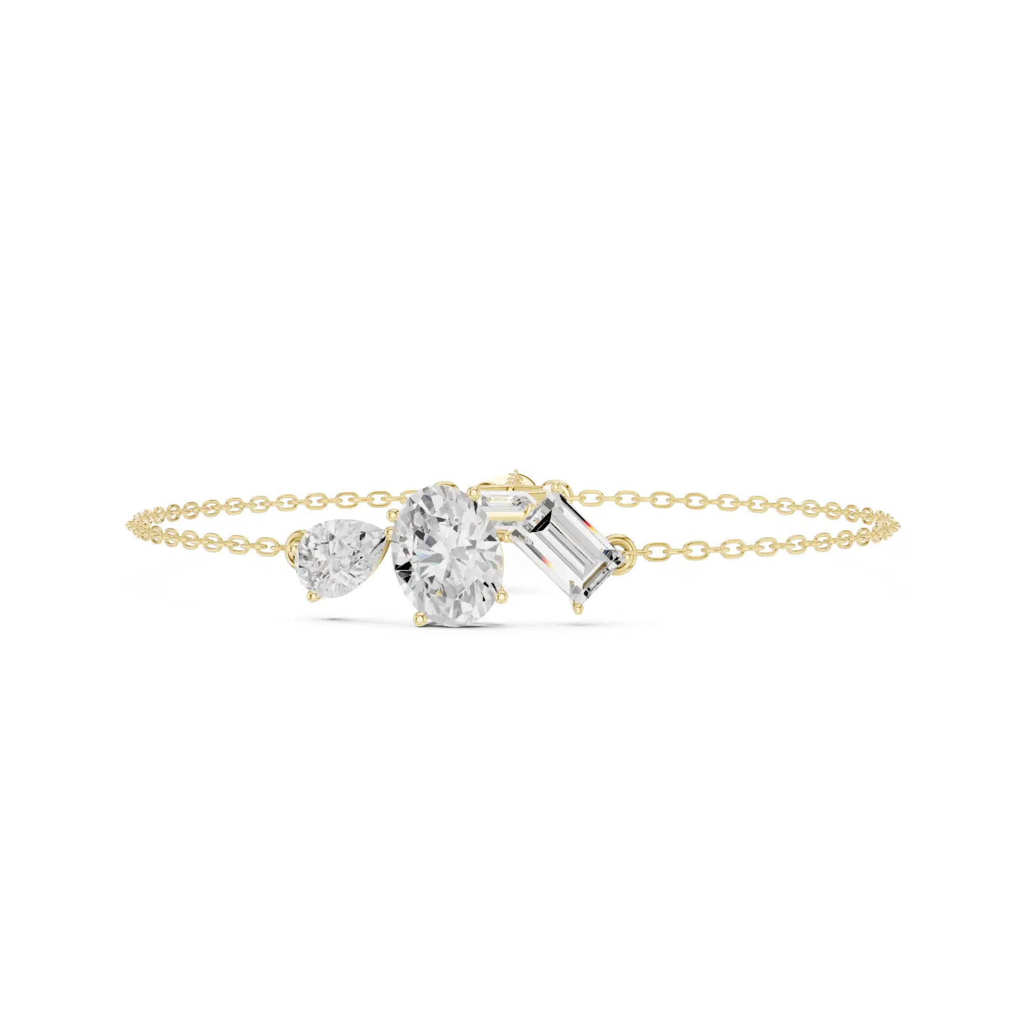 Buy Three Diamond Chain Bracelet