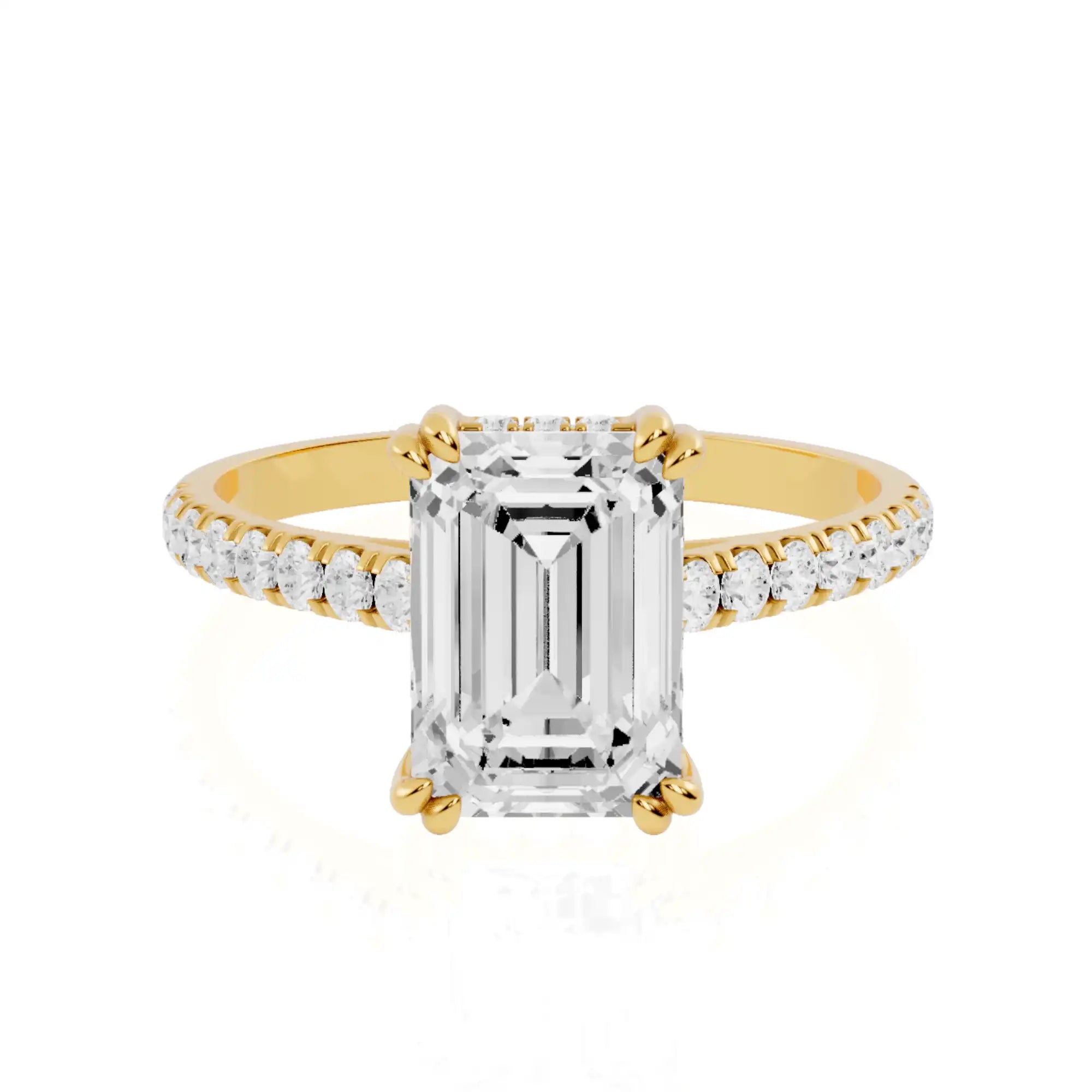 Hidden Halo Pavé Band Engagement Ring | Zadar Bliss