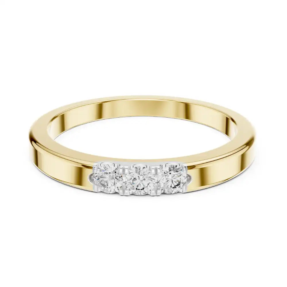 Triple-Stone Stackable Diamond Band | Aurea