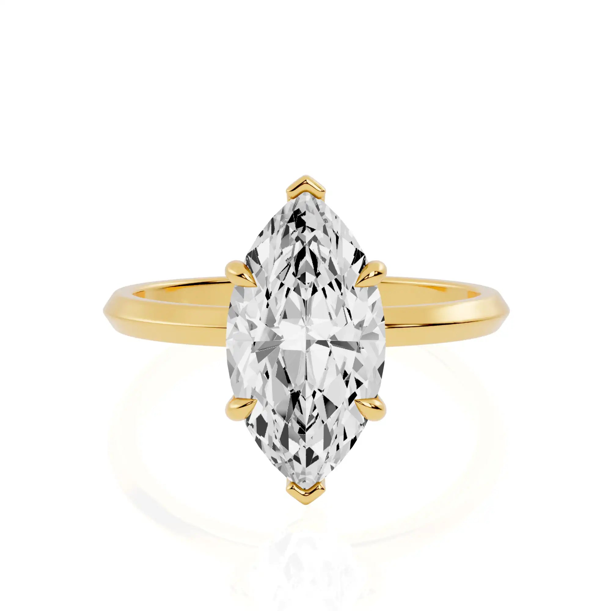 Knife Edge Hidden Halo Engagement Ring | Milan Essence