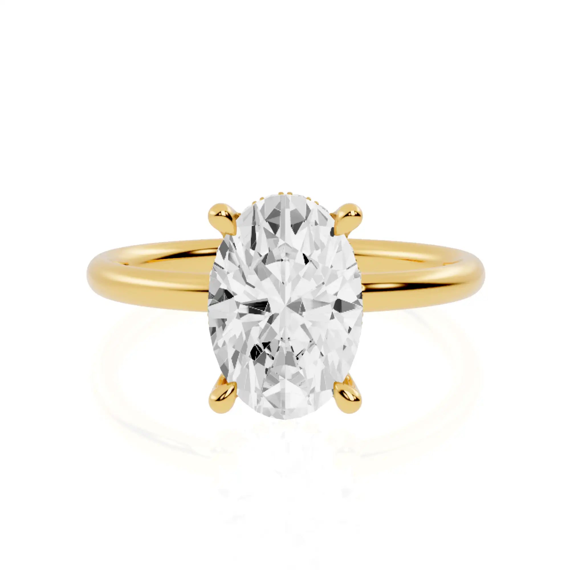 Hidden Halo Lab Grown Diamond Engagement Ring | Paris Glow