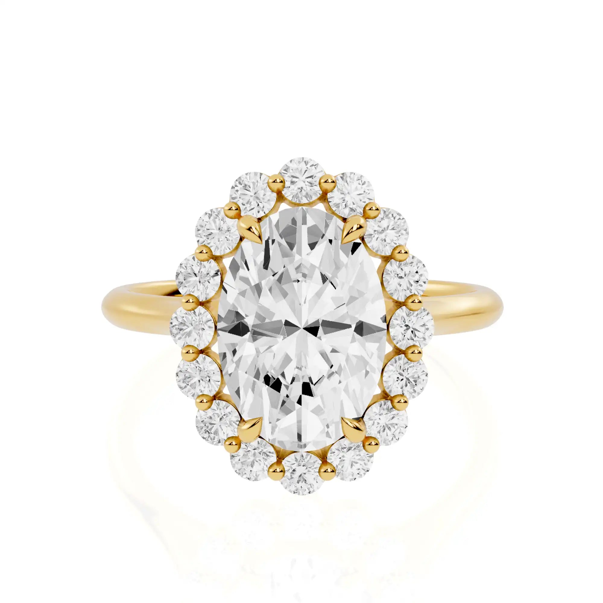 Bubble Halo Lab Grown Diamond Engagement Ring | Jungle Wonder
