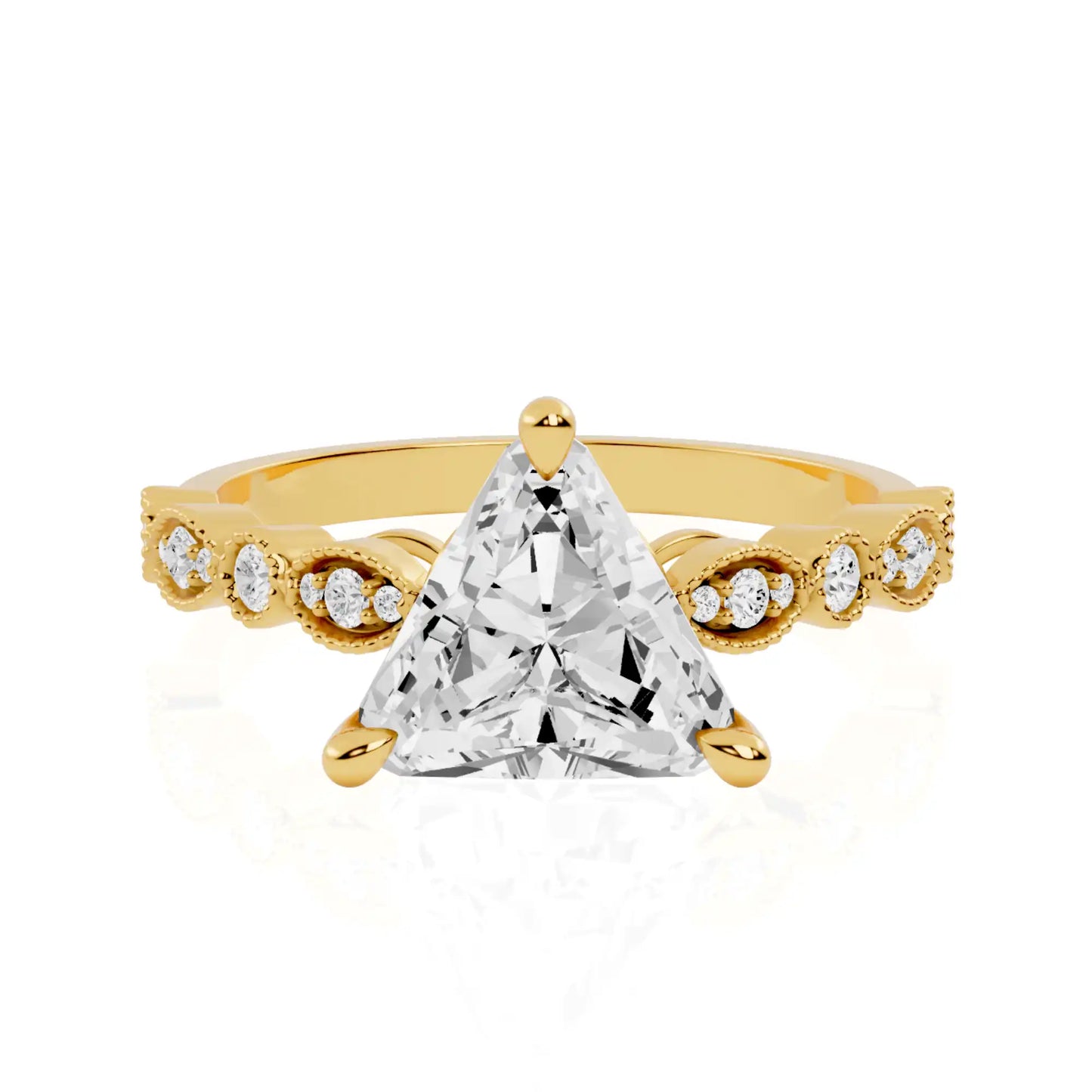 Trilliant Cut Lab Grown Diamond Engagement Ring