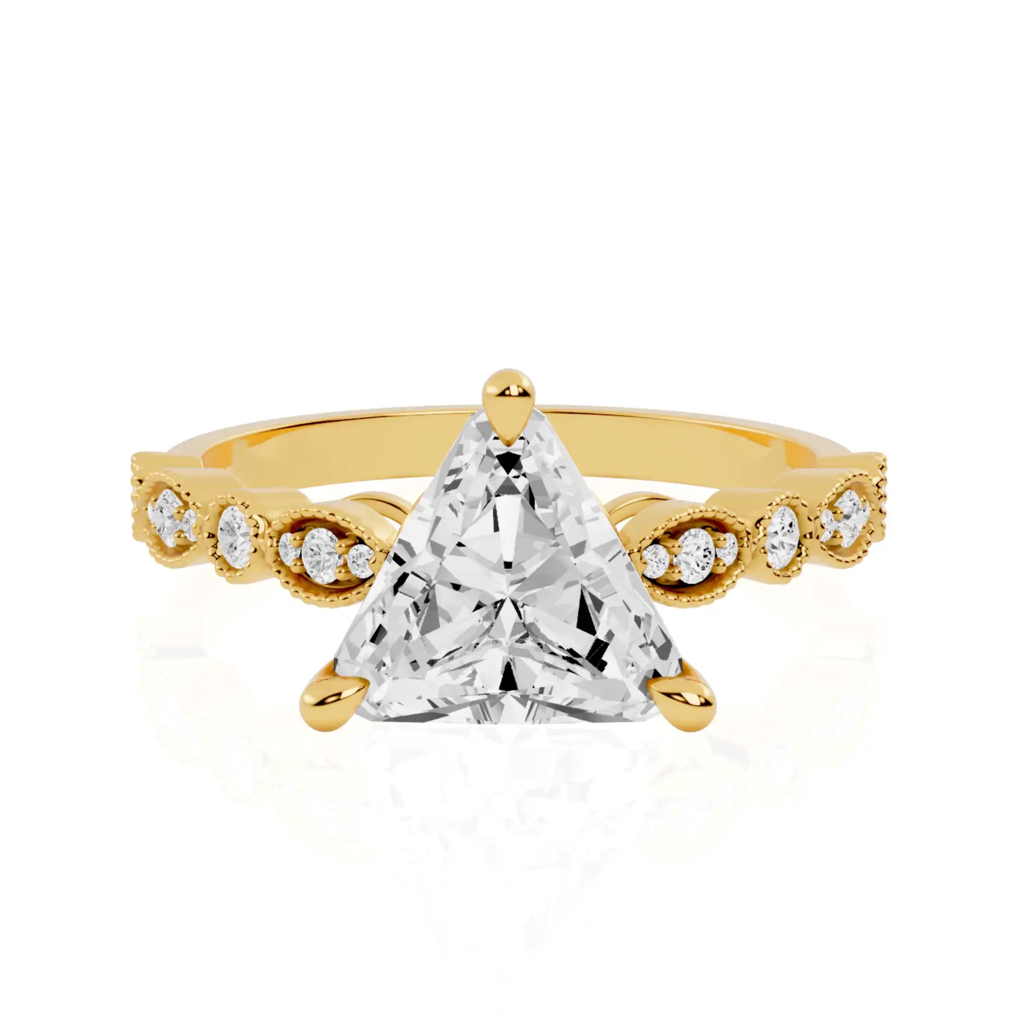 Trilliant Cut Lab Grown Diamond Engagement Ring | Jersey Drift