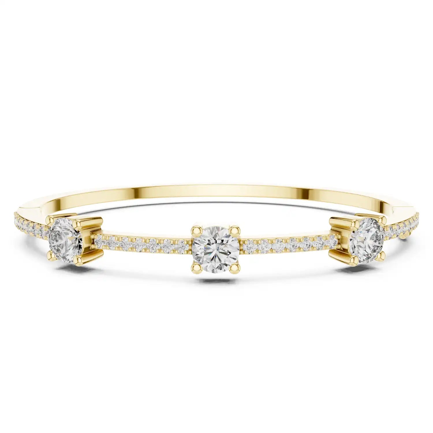 Grand Trilogy Certified Diamond Bangle | Elisa