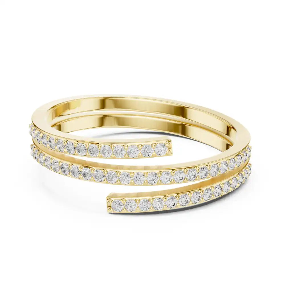 Spiral Wrap Diamond Wedding Band | Elva