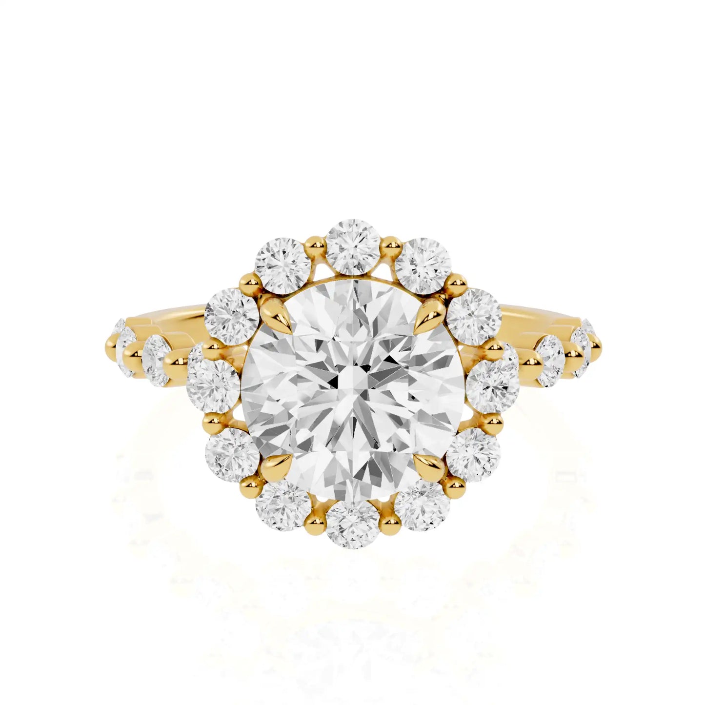 Bubble Halo Lab Grown Diamond Ring | Epic Glory