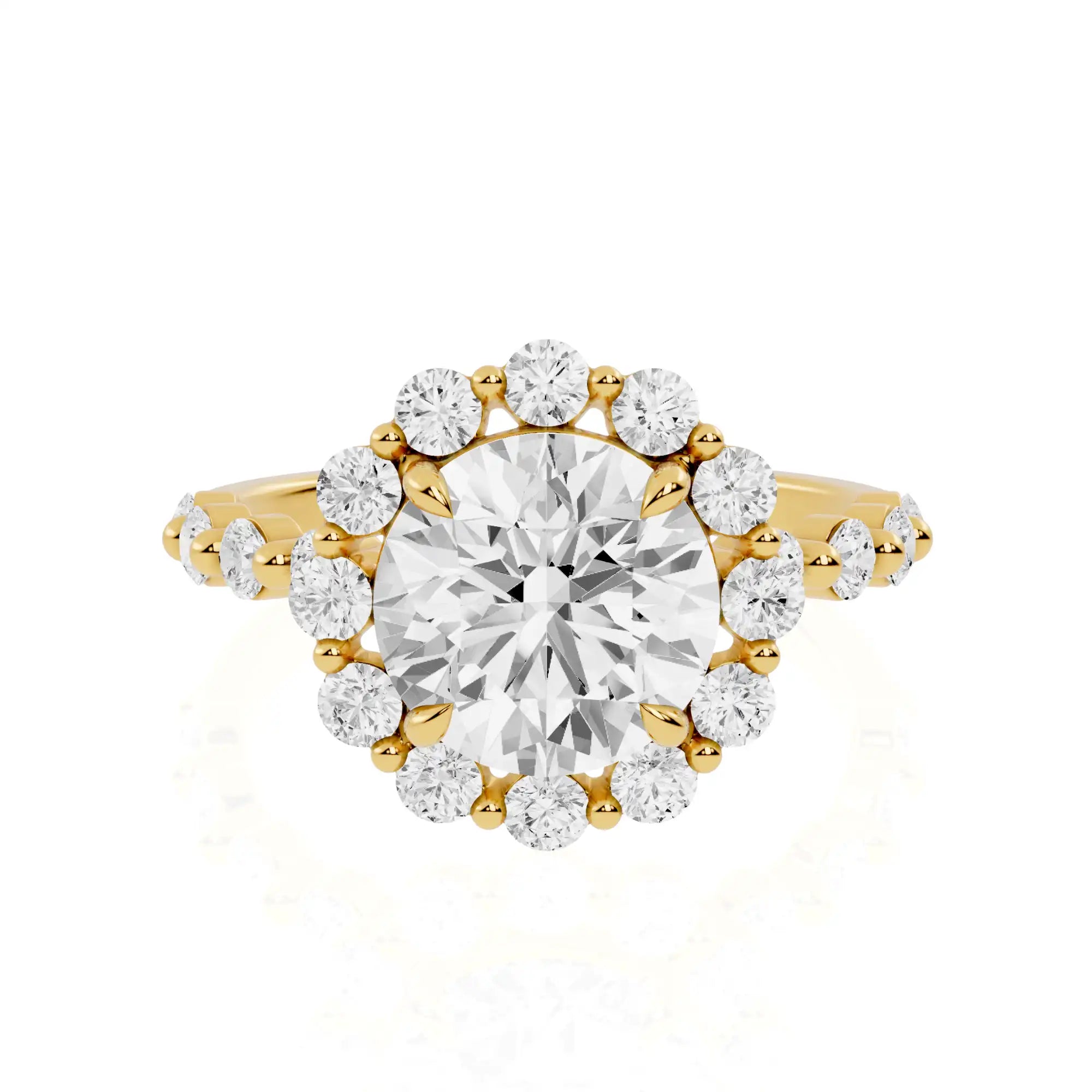 Bubble Halo Lab Grown Diamond Ring | Epic Glory