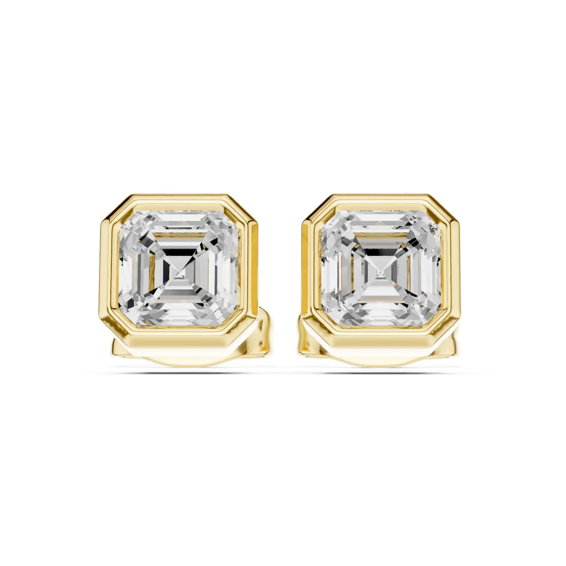 Asscher Cut Diamond Stud Earring