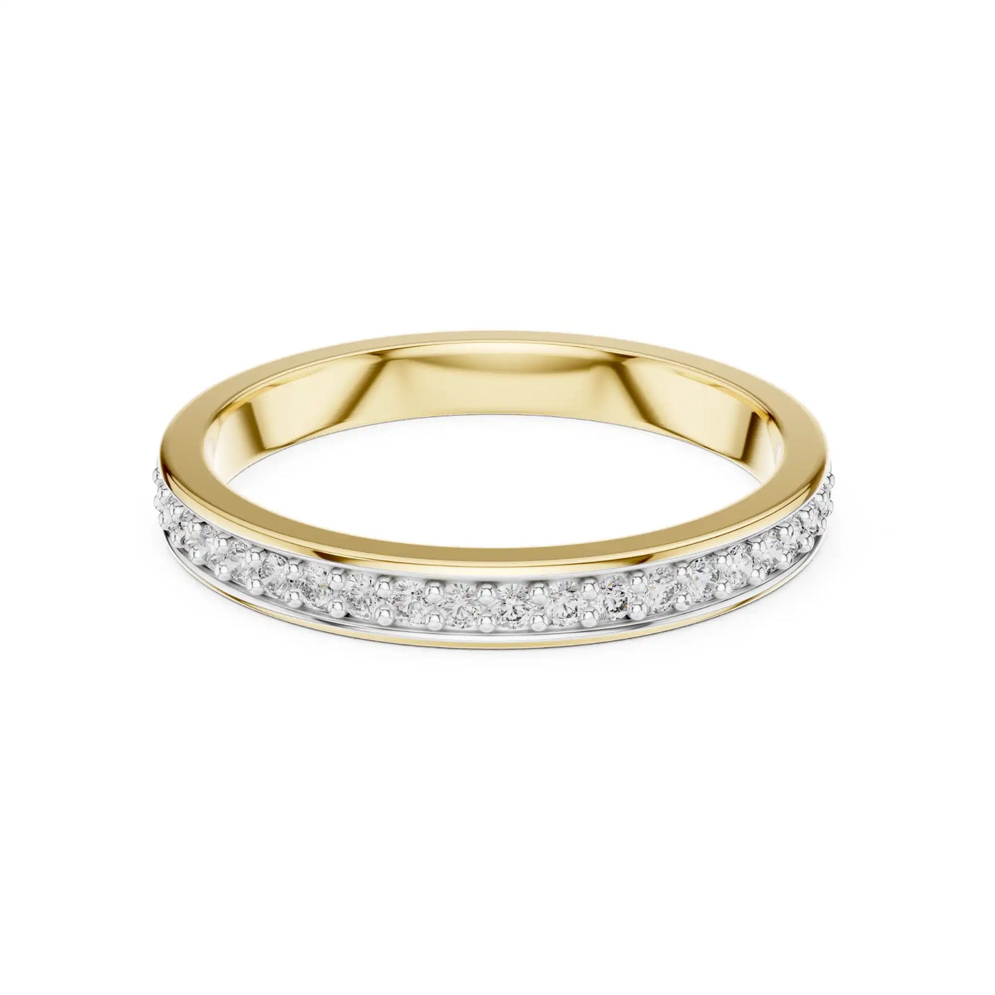 Lab Grown Diamond Wedding Band - 4 Prong Channel Style | Zoe