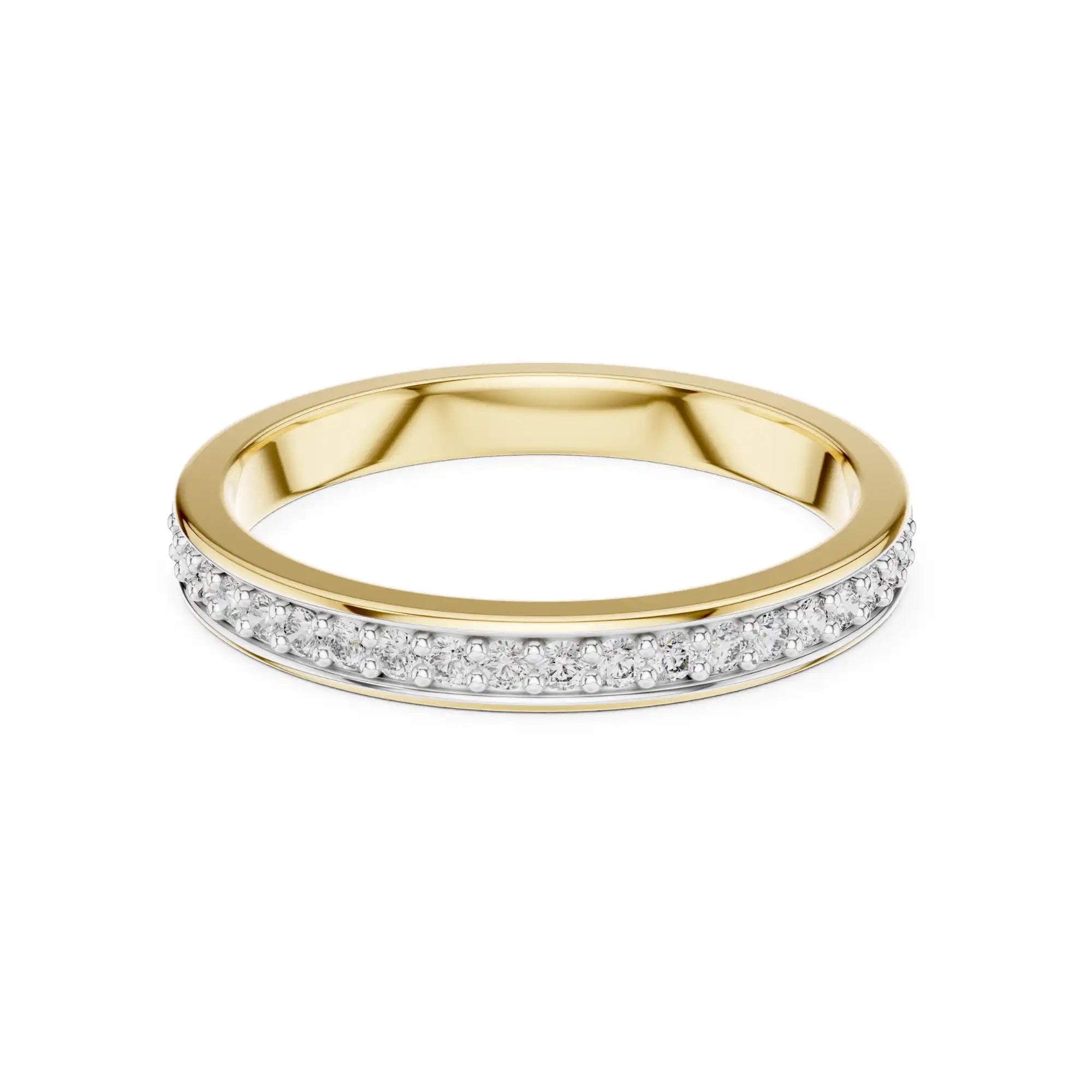Lab Grown Diamond Wedding Band - 4 Prong Channel Style | Zoe