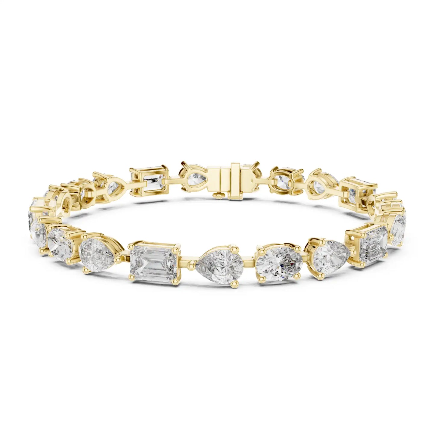 Multi Shaped Diamond Tennis Bracelet