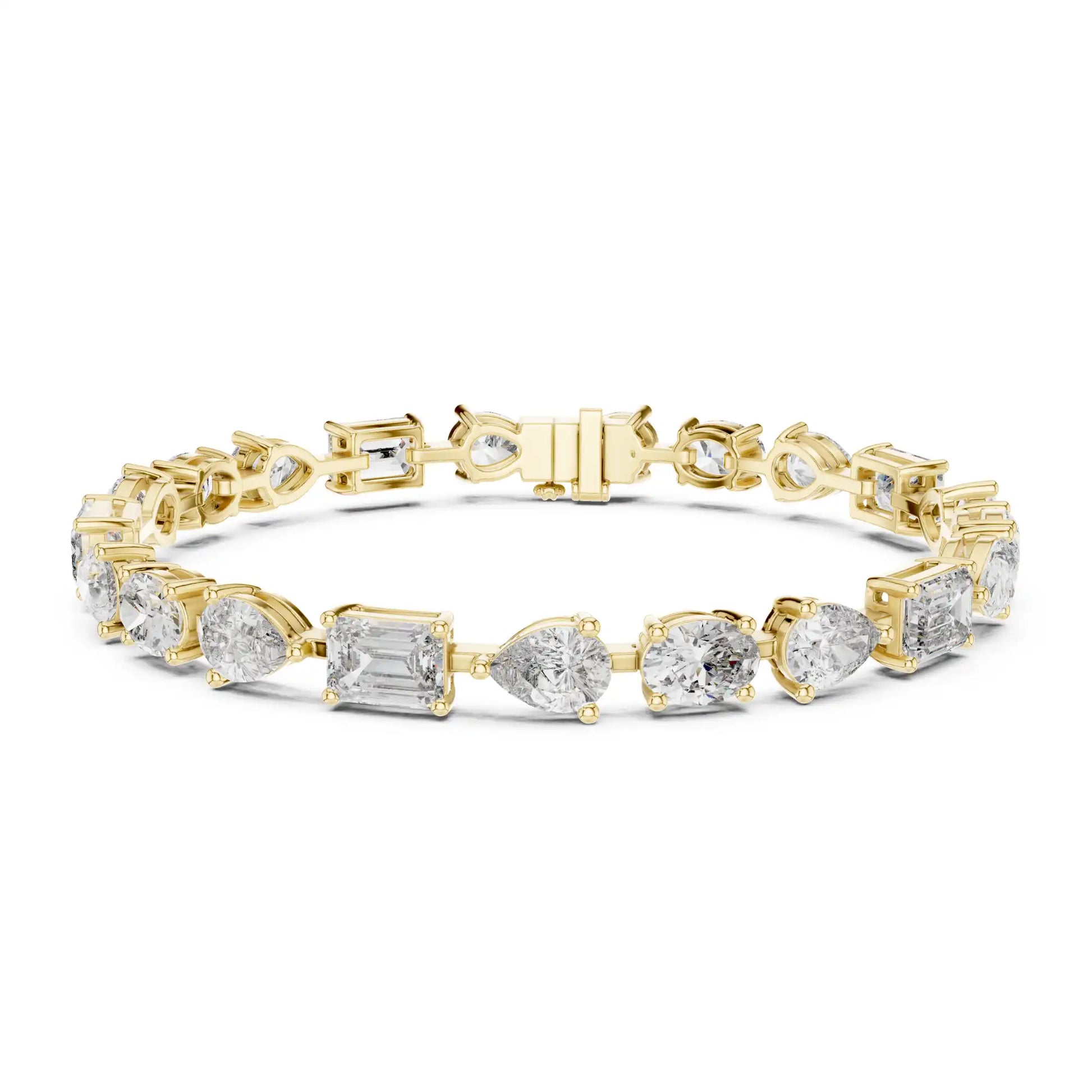 Multi Shaped Diamond Tennis Bracelet