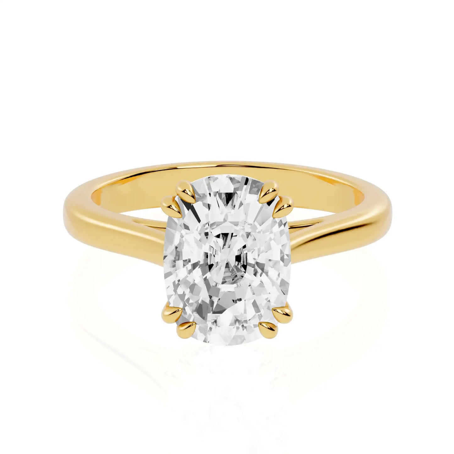 Double Prong Cathedral Lab Grown Diamond Engagement Ring | Winter Bloom