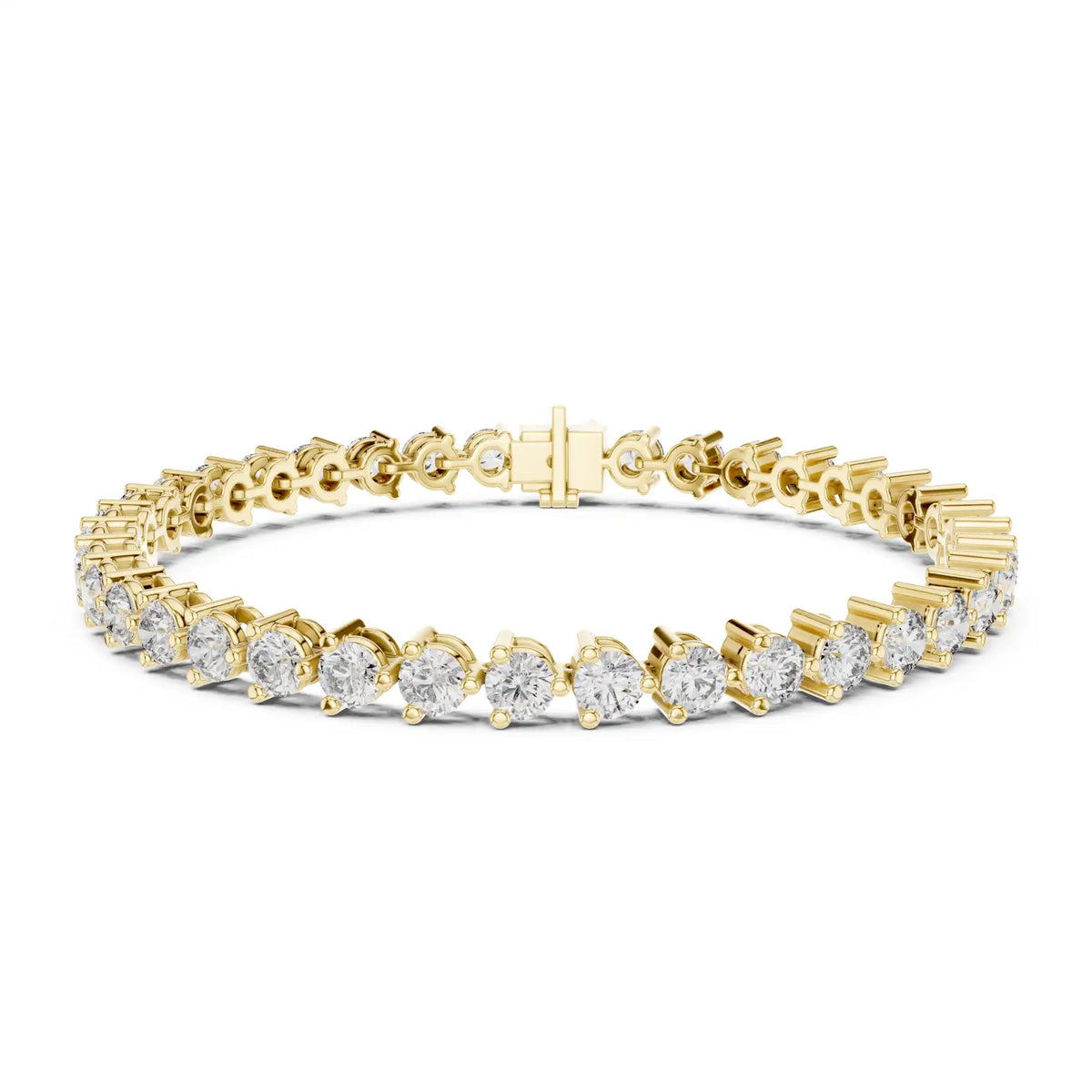 Round Lab Grown Diamond Tennis Bracelet