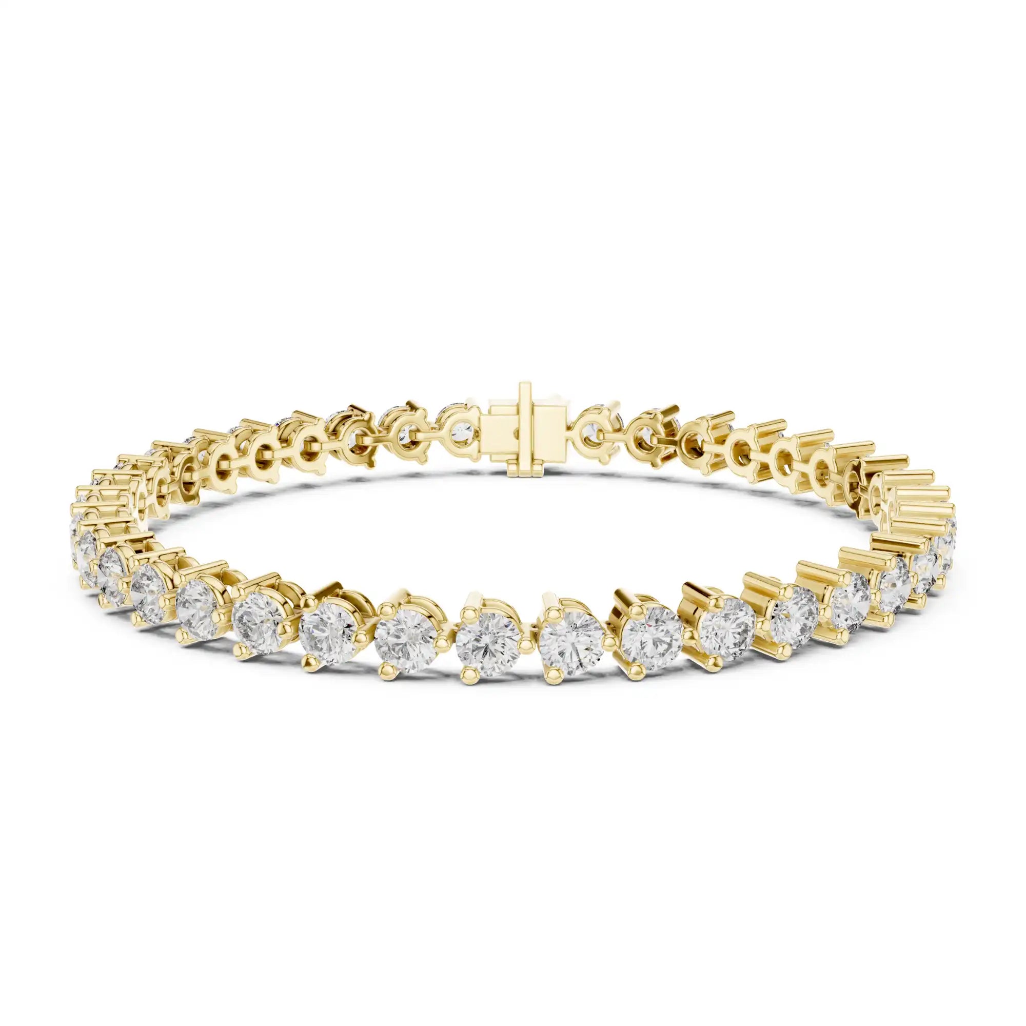 Round Lab Grown Diamond Tennis Bracelet