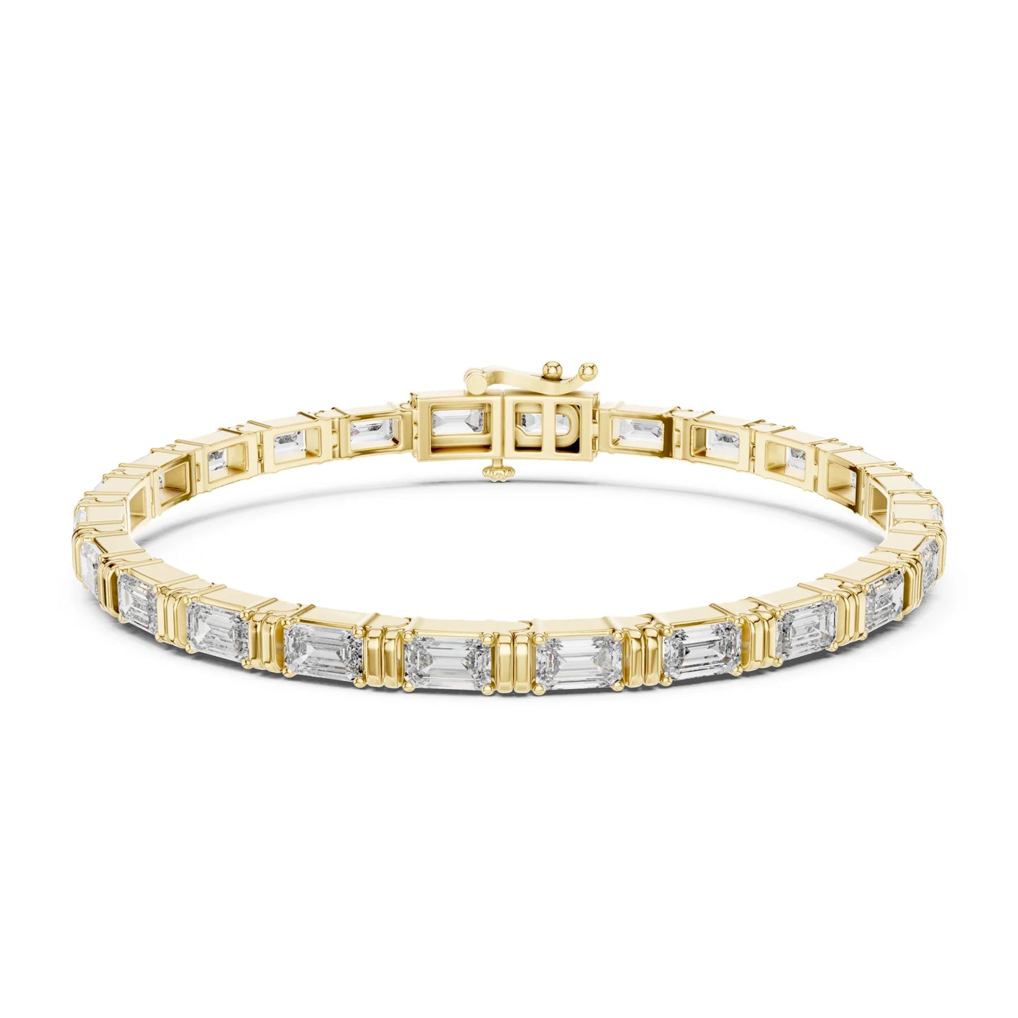 Emerald Cut Lab Grown Diamond Tennis Bracelet | Freedom