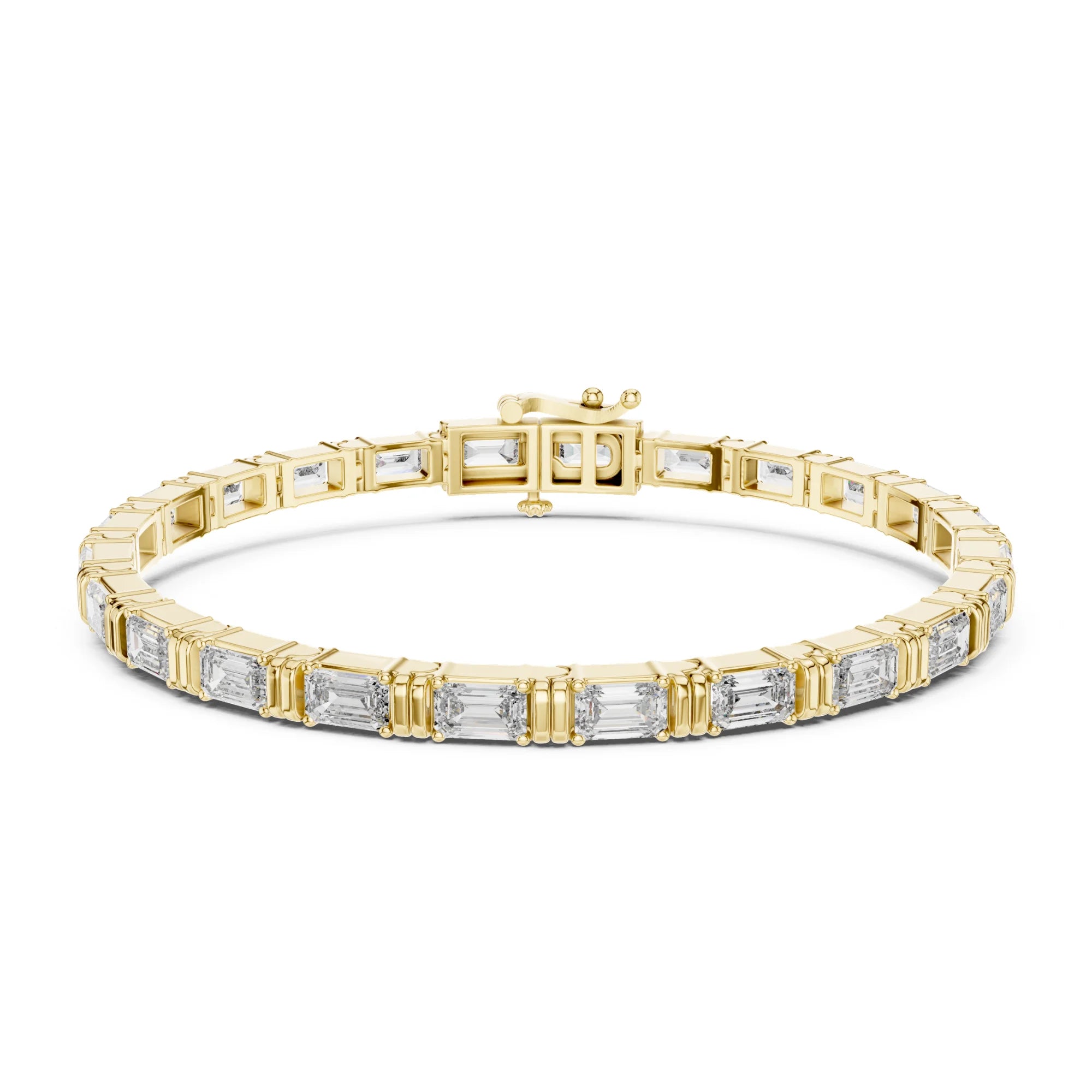 Emerald Cut Lab Grown Diamond Tennis Bracelet | Freedom