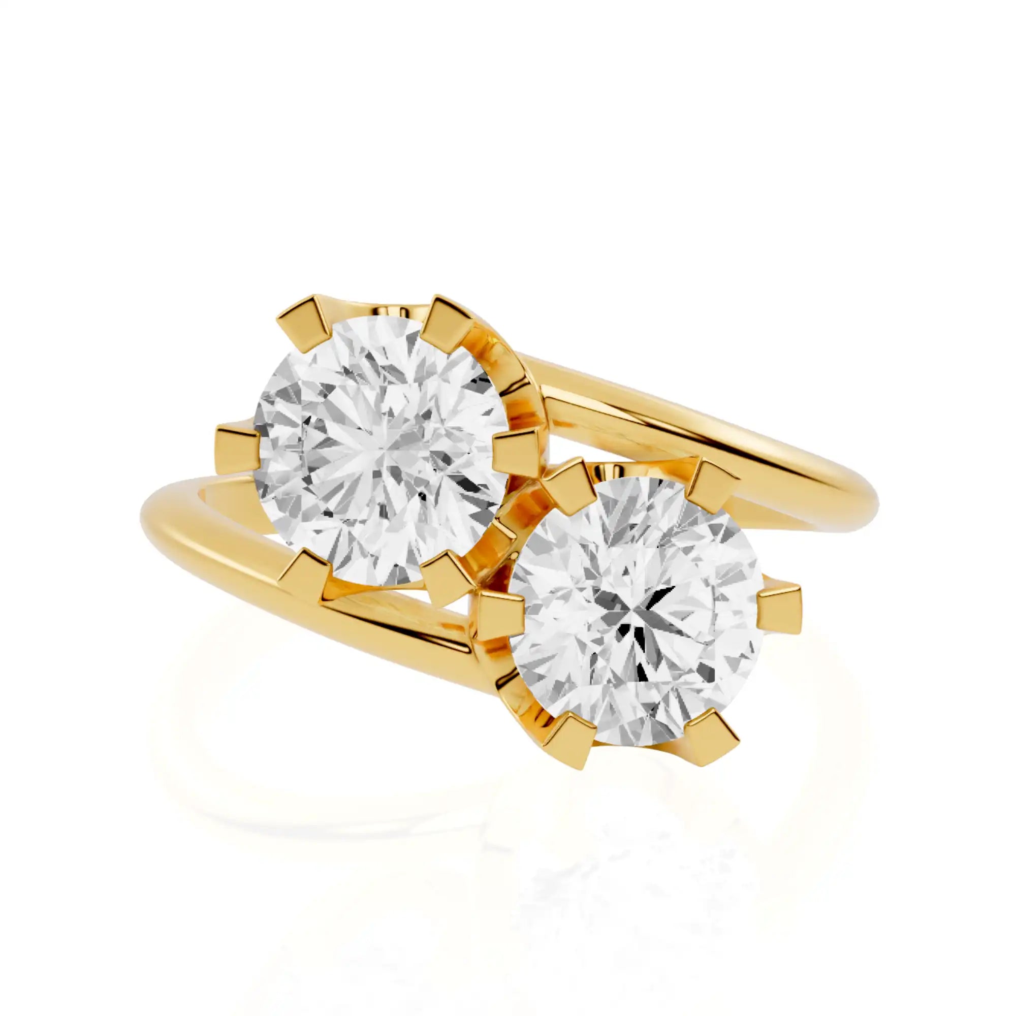 Round Brilliant Toi et Moi Lab Diamond Ring | Infinite Union