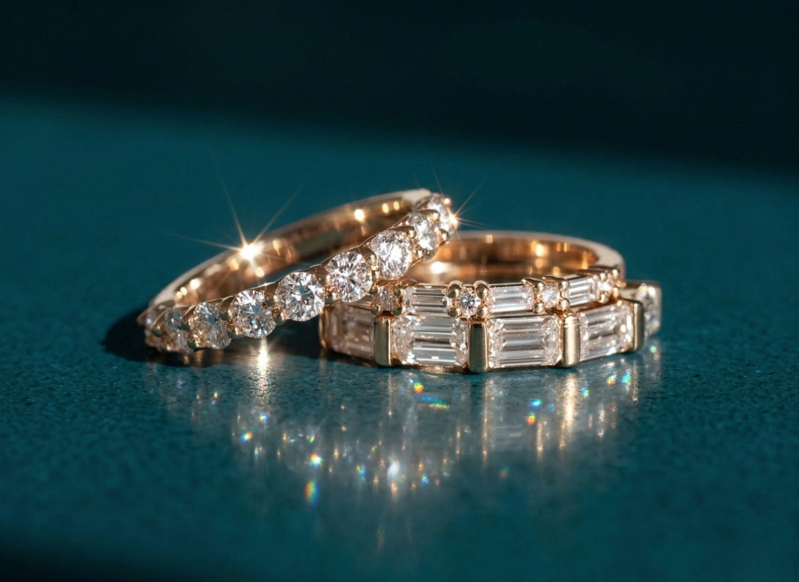 Wedding rings, diamond wedding band