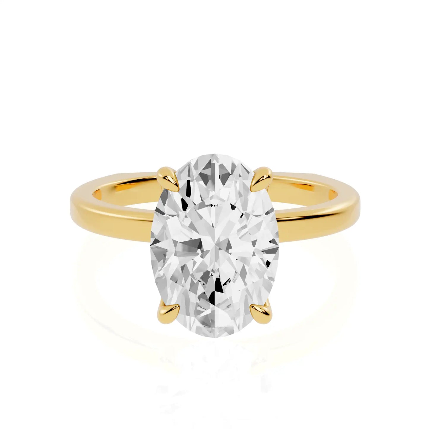 Euro-Shank Lab Grown Diamond Engagement Ring with Lower Hidden Halo | Barcelona Luxe