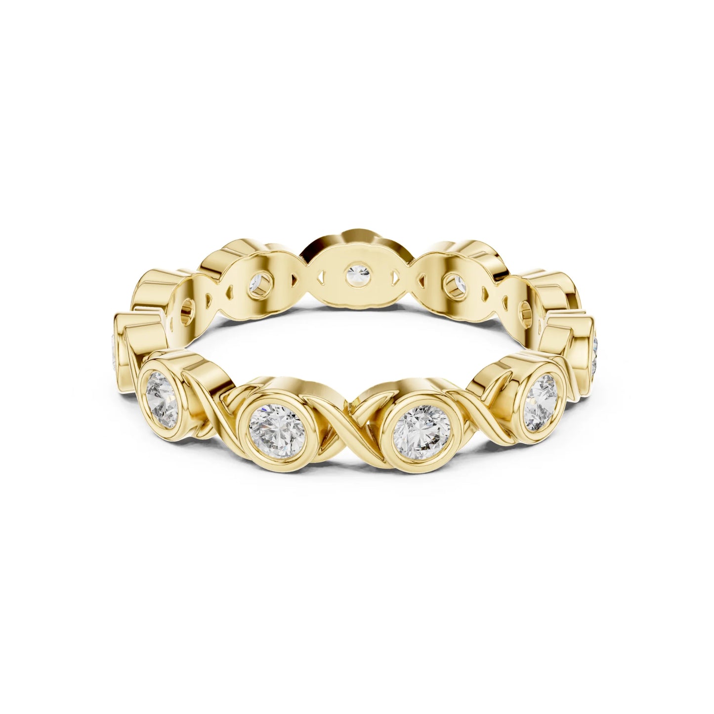 Bezel Diamond ring For Engagement