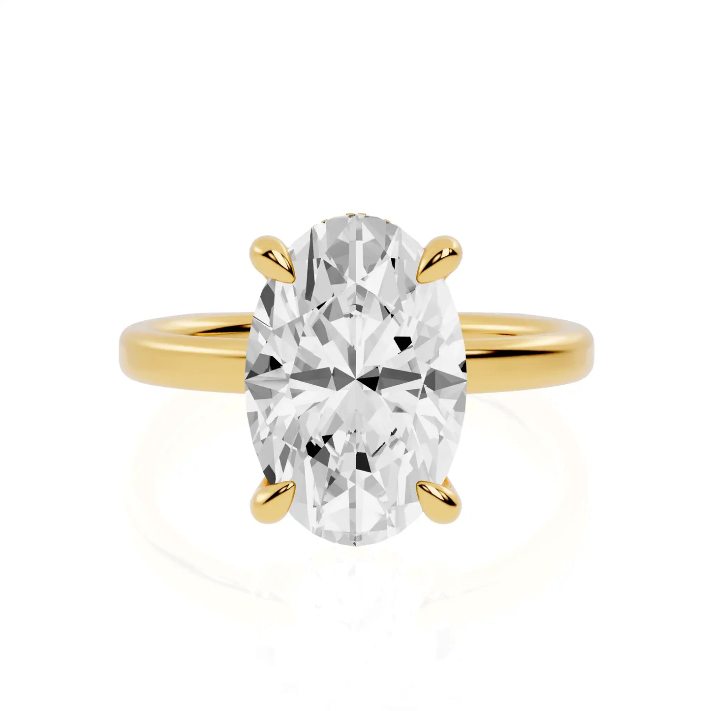 Euro-Shank Lab Grown Diamond Engagement Ring with Hidden Halo | London Whisper