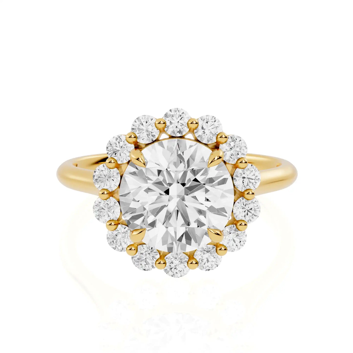 Bubble Halo Lab Grown Diamond Engagement Ring | Jungle Wonder