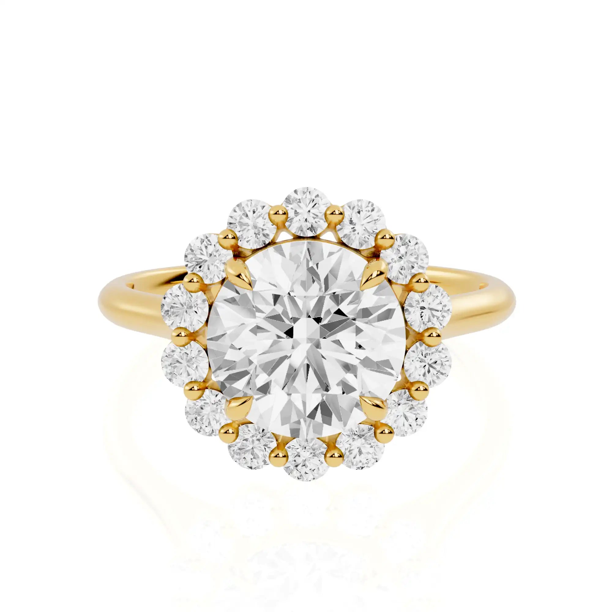 Bubble Halo Lab Grown Diamond Engagement Ring | Jungle Wonder