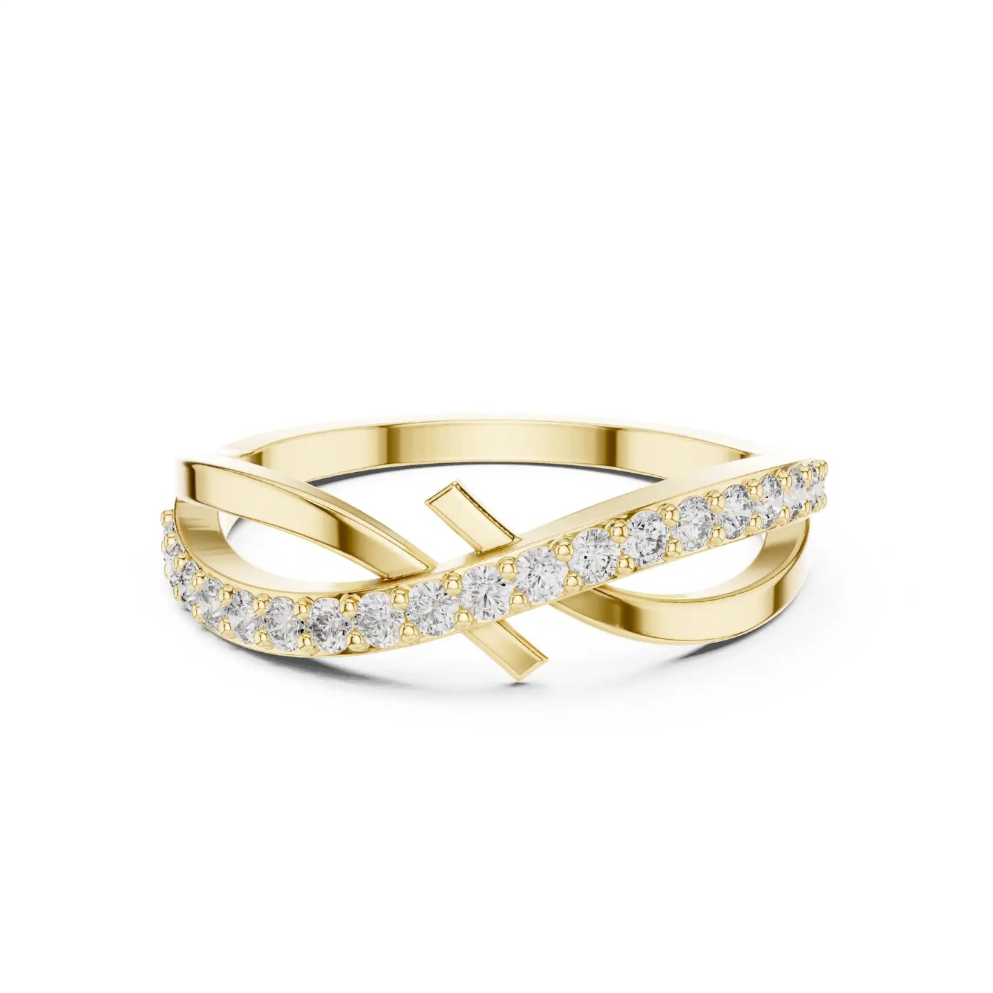 Lab Grown Diamond Wedding Band - Infinity Style Design | Aria