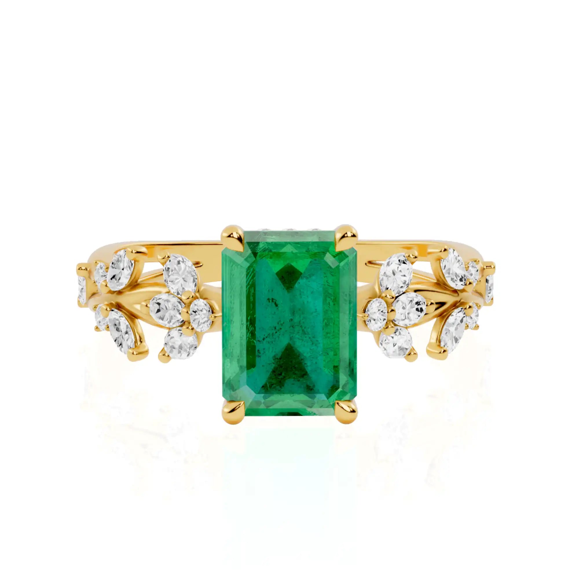 Nature Inspired Emerald Engagement Ring | The Nile Fern