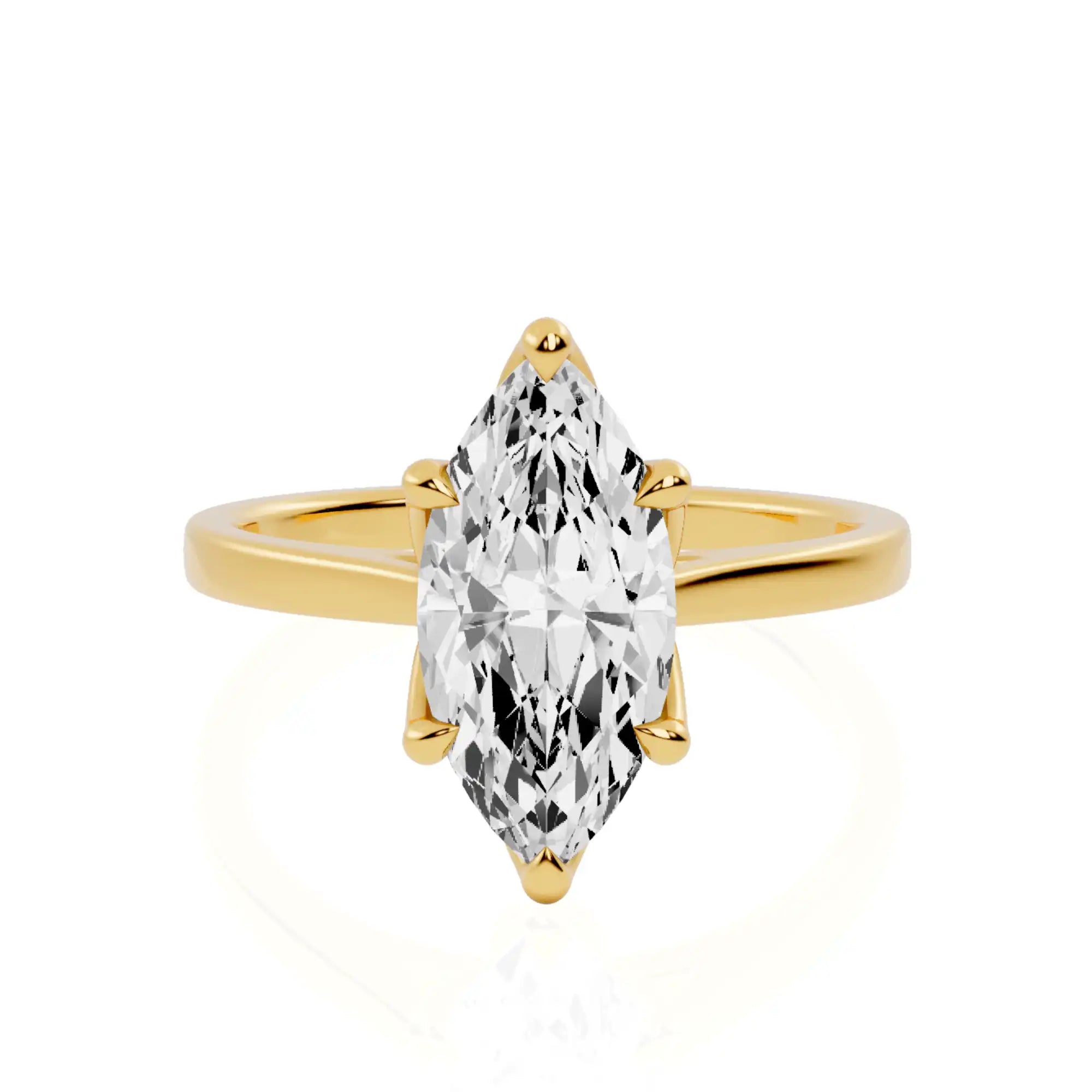 Tulip Cathedral Solitaire Engagement Ring | Petel Bloom