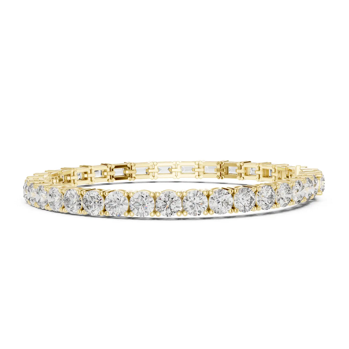 Round & Emerald Cut Lab Grown Diamond Tennis Bracelet | Louvre
