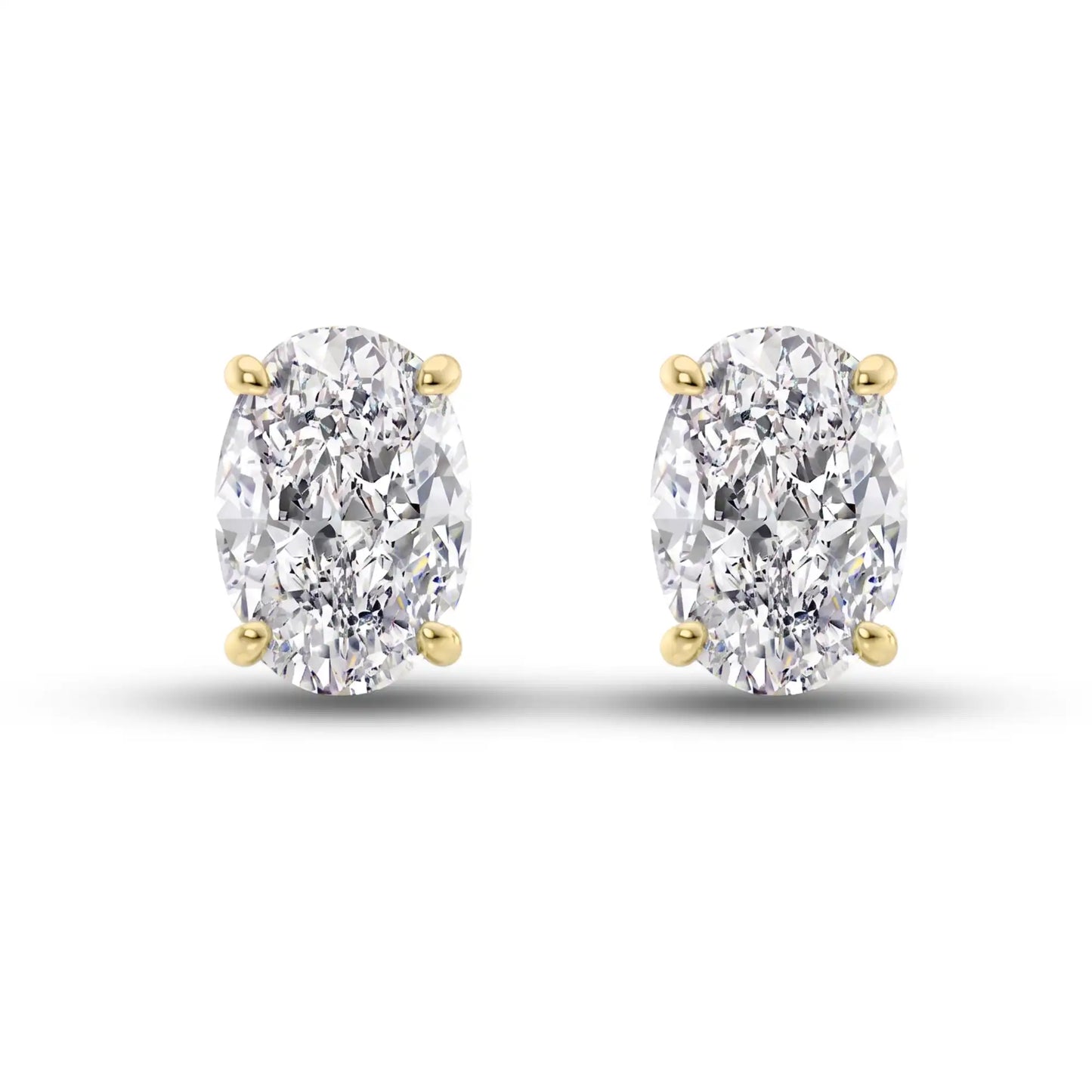 Oval Lab Grown Diamond Stud Earrings | Milena