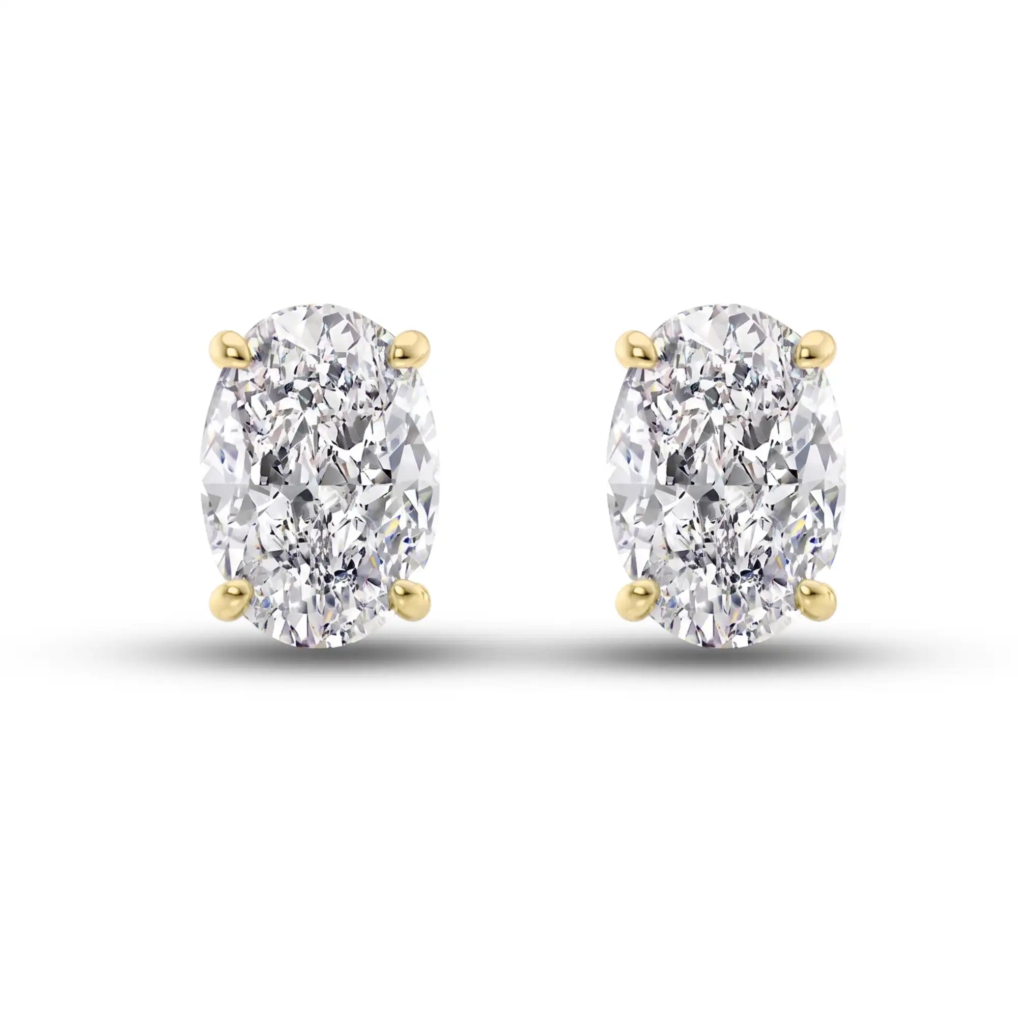 Oval Lab Grown Diamond Stud Earrings | Milena