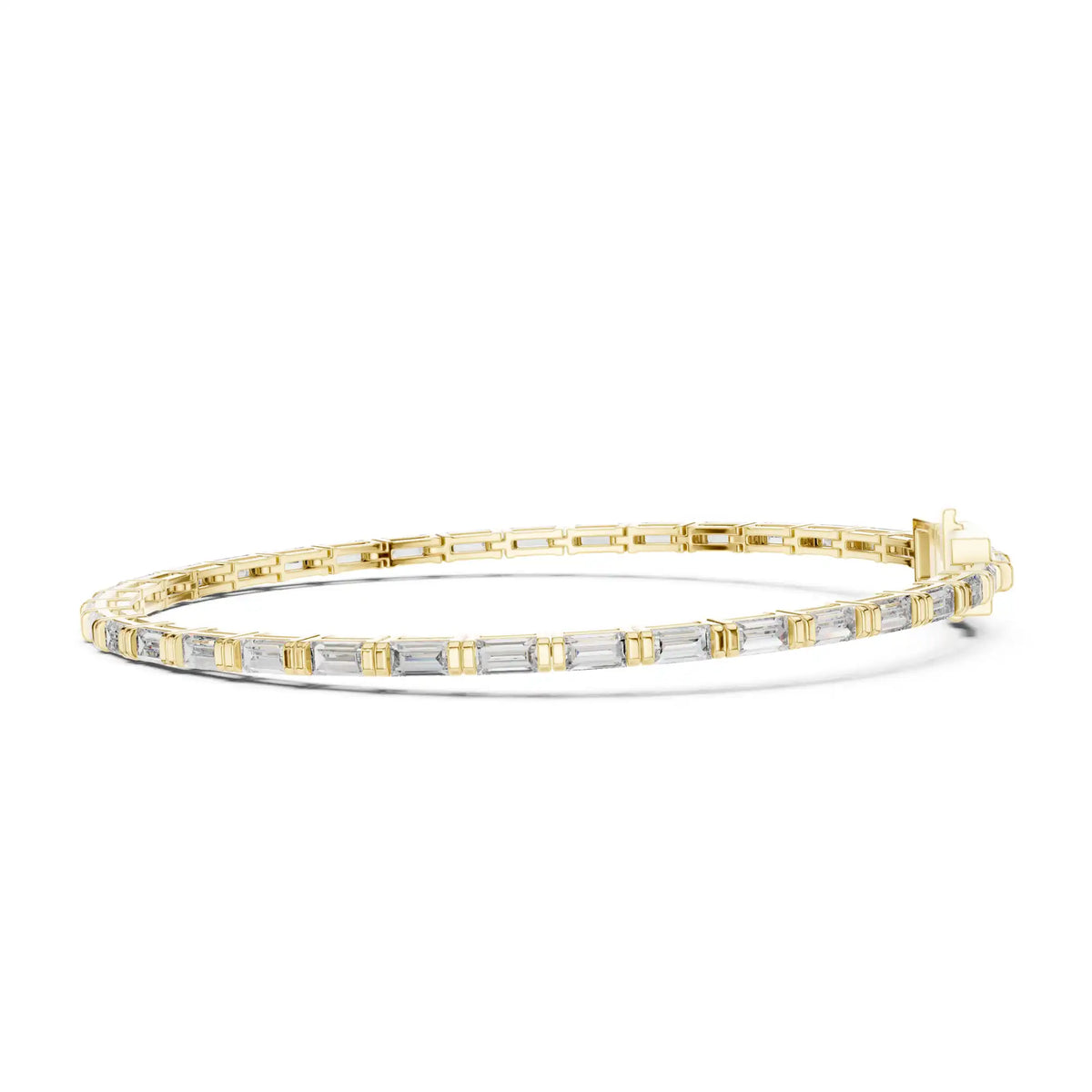 Baguette Cut Lab Diamond Tennis Bracelet | Bar-Set Design - Andes