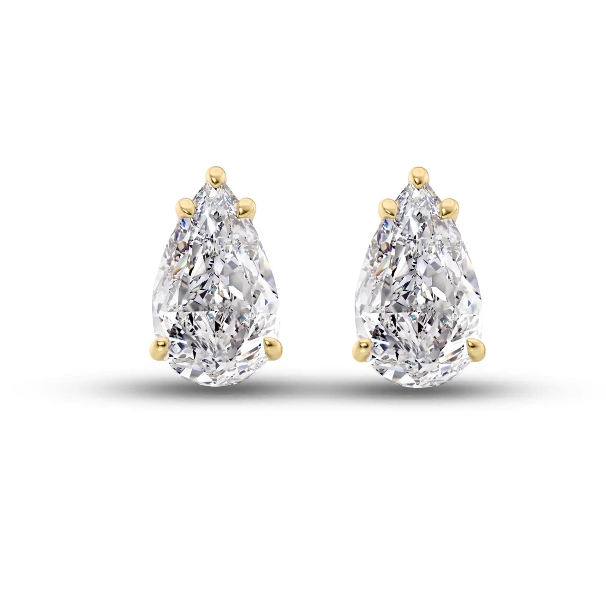 Pear Cut Lab Grown Diamond Stud Earrings | Milena