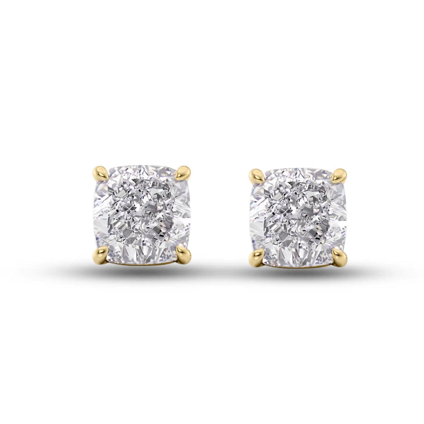Cushion Cut Lab Grown Diamond Stud Earrings | Milena