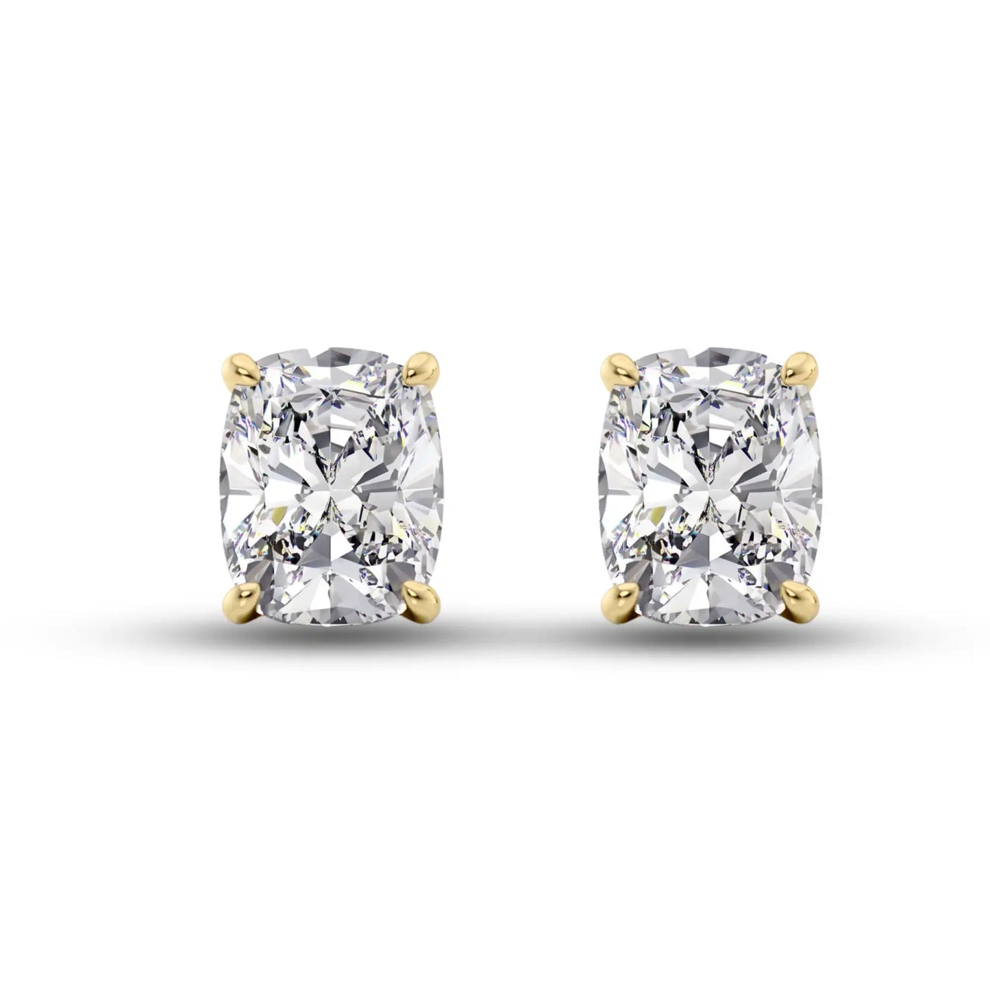 Elongated Cushion Cut Lab Grown Diamond Stud Earrings | Milena