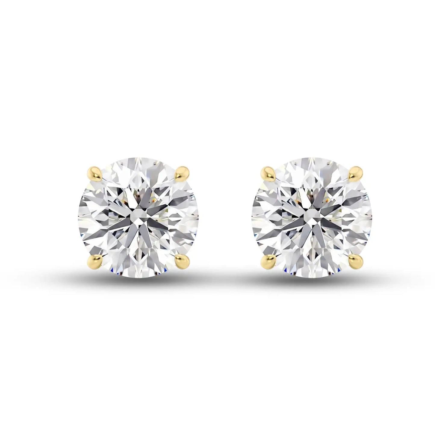 Round Lab Grown Diamond Stud Earrings | Milena