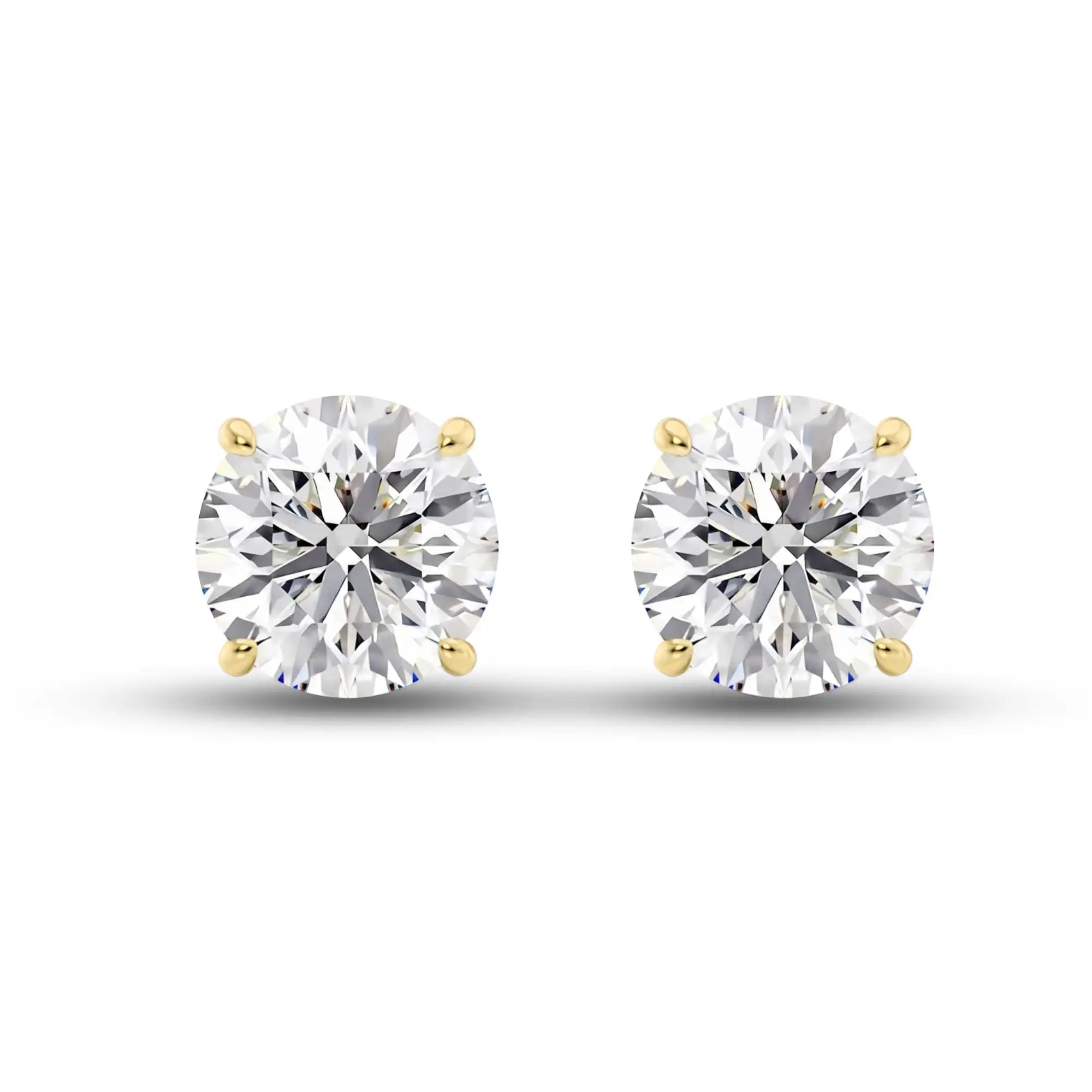 Round Lab Grown Diamond Stud Earrings | Milena