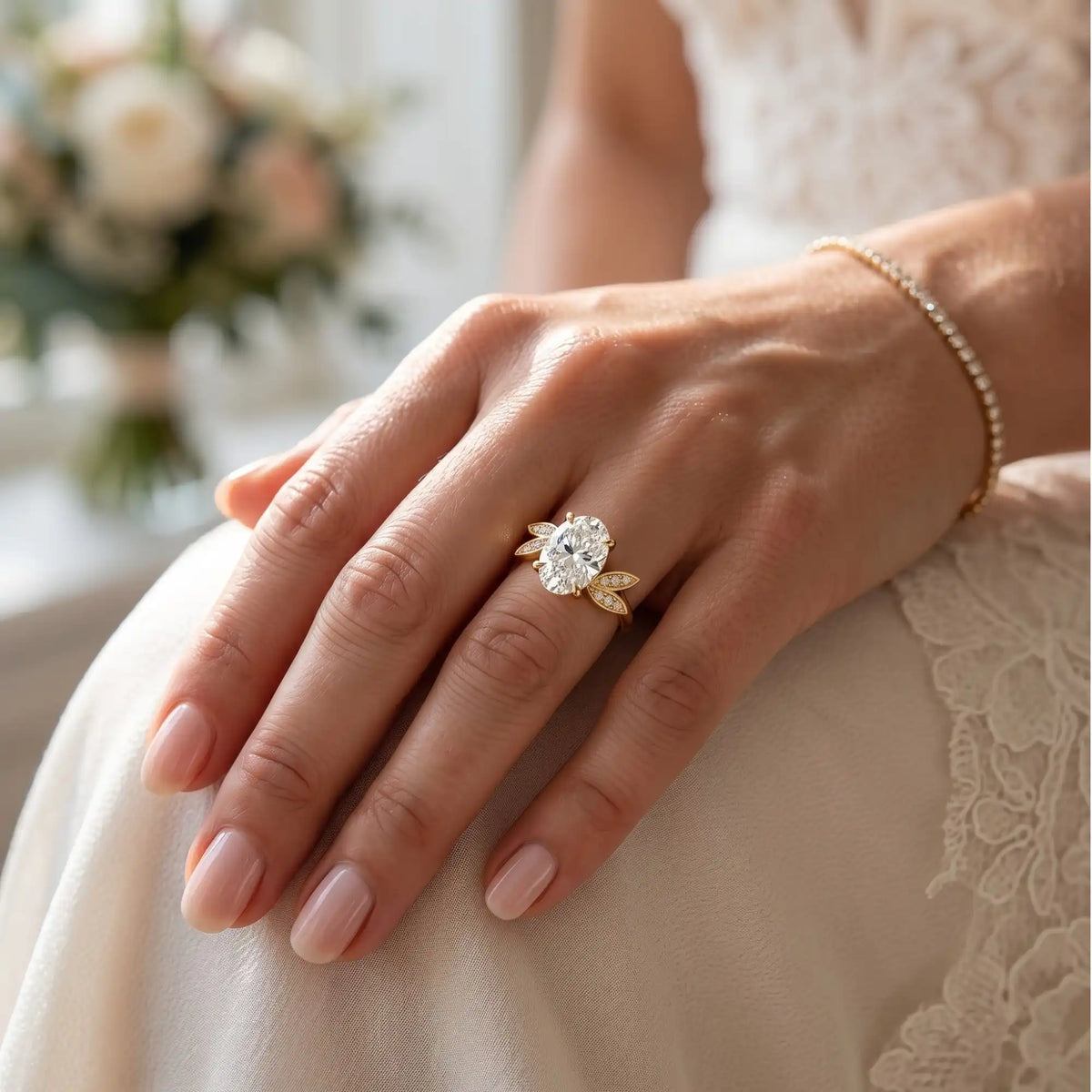 Oval Cut Lab Grown Diamond Engagement Ring | Yukon Canopy