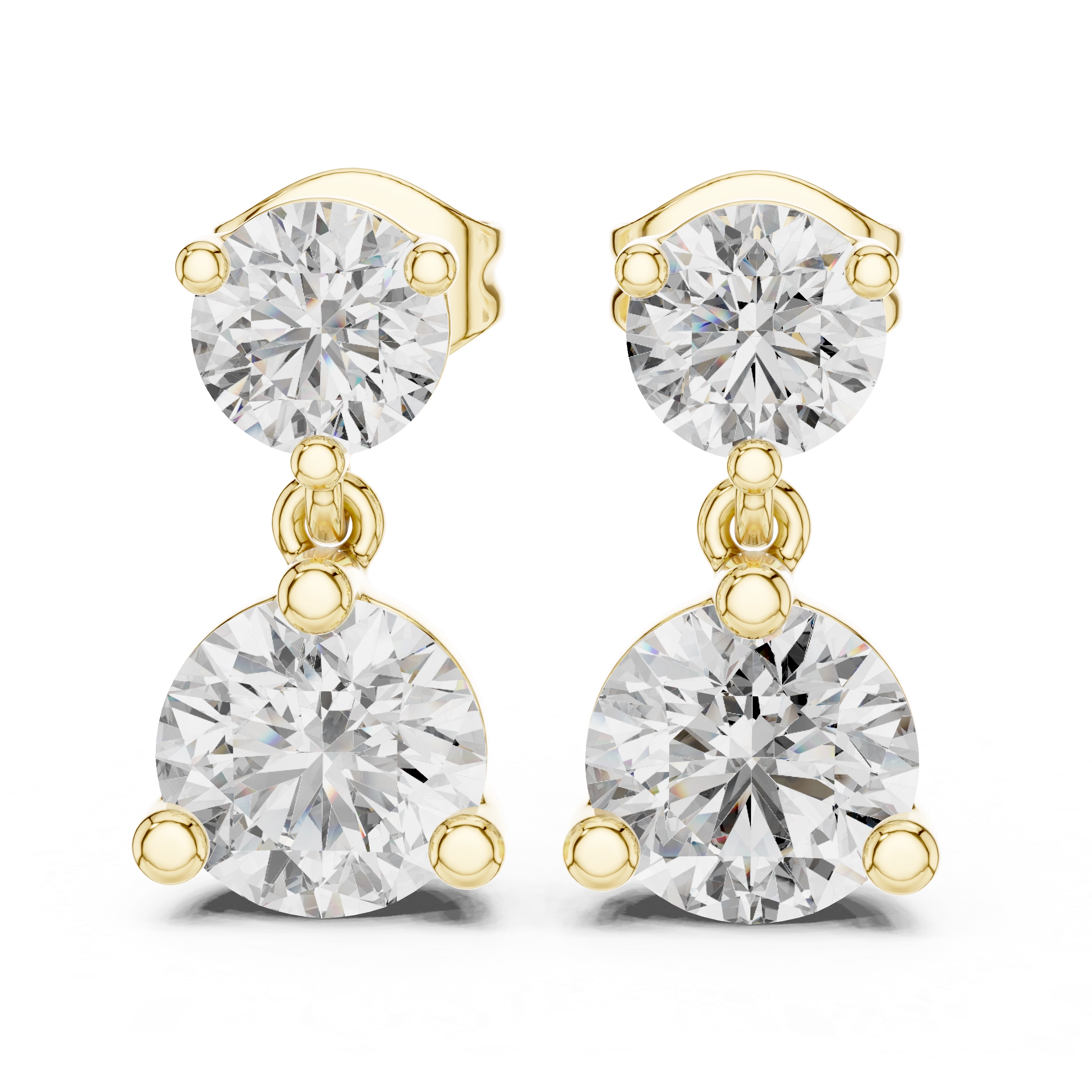 Two Stone Diamond Earring For Women