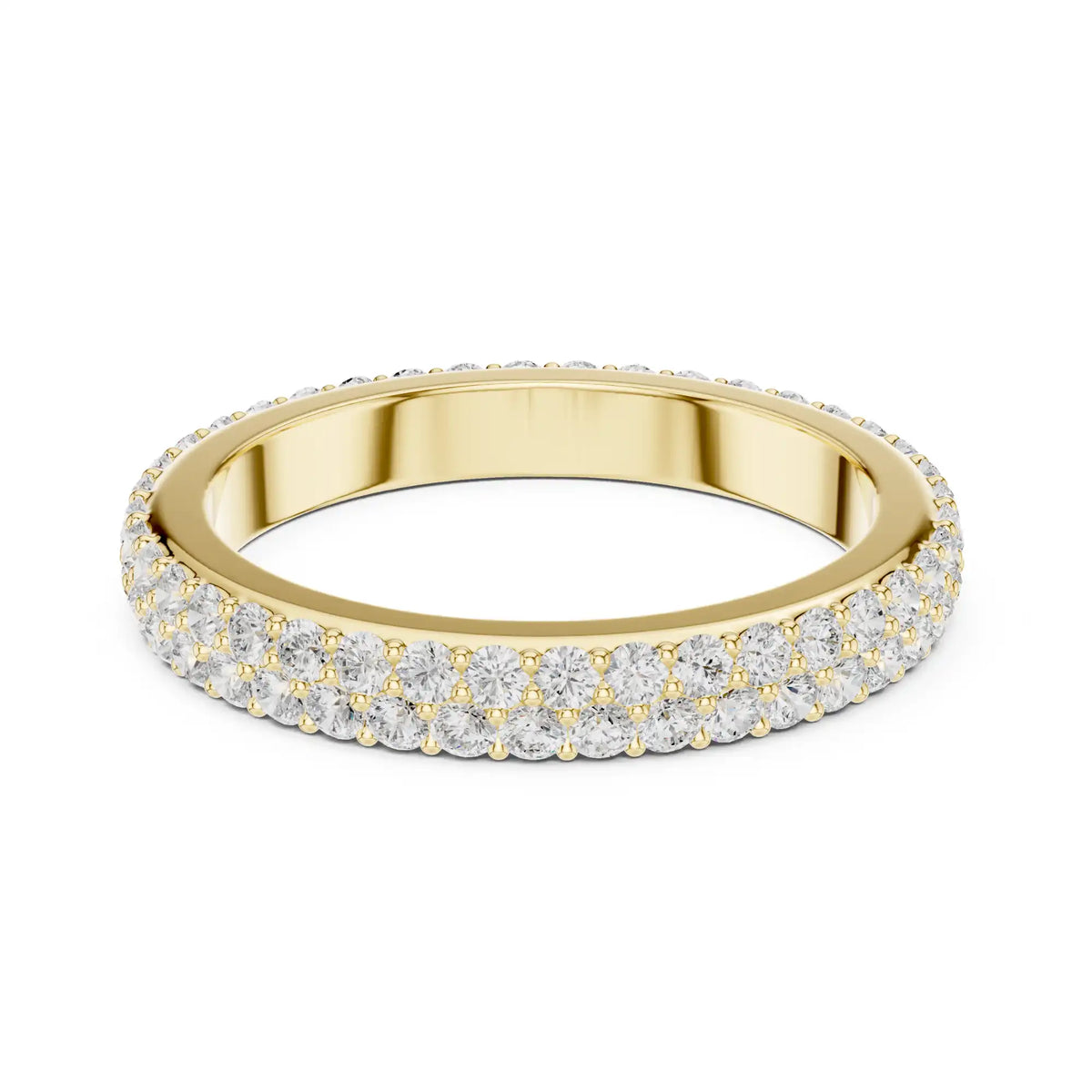 Round Brilliant Lab Grown Diamond Double-Row Eternity Ring | Zarael